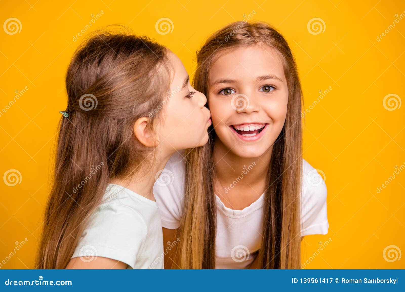 Tween Girls Kissing