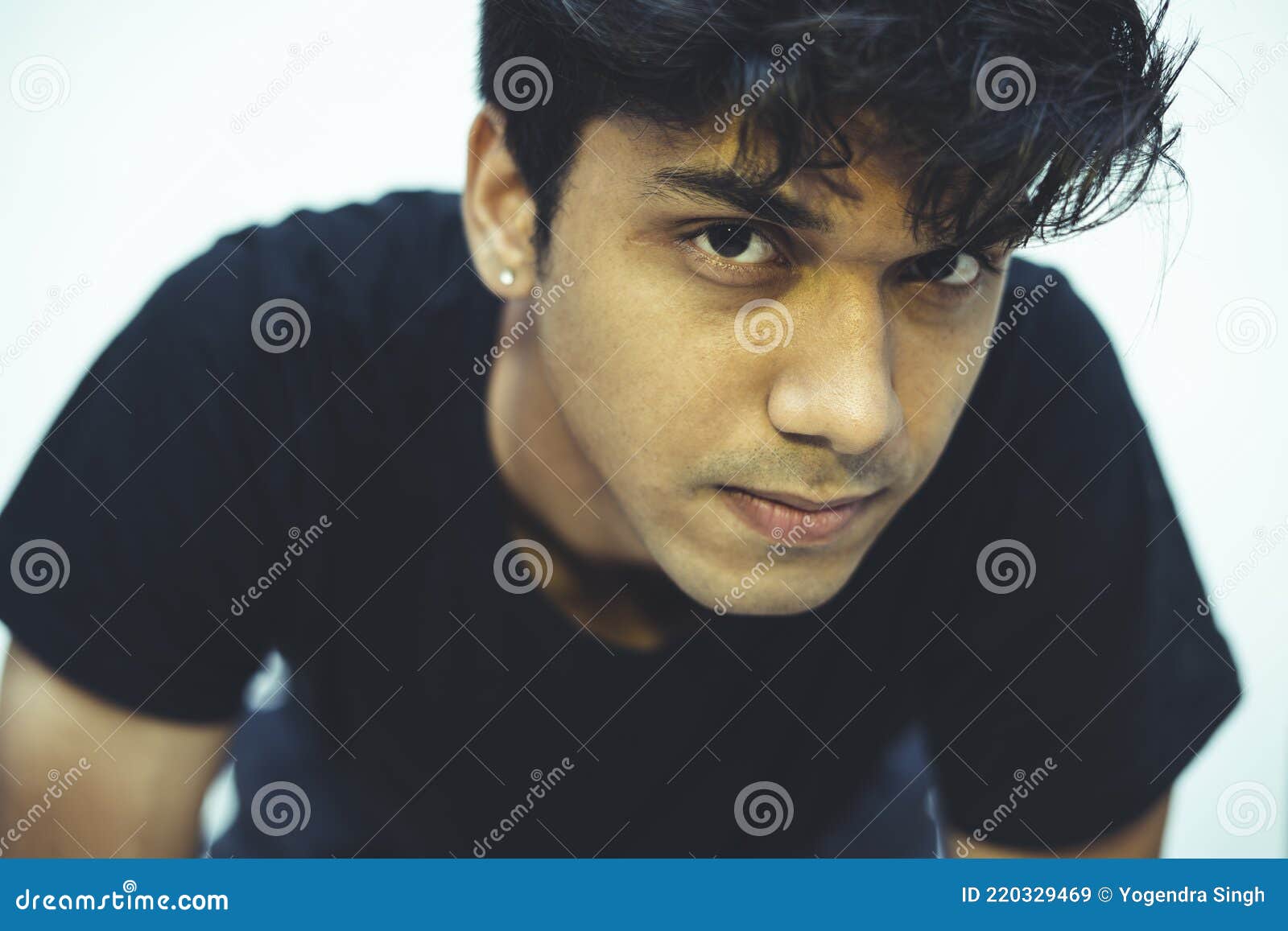 Close Up Portrait of a Young Handsome Indian Male, Clean Shaved and with  Stylish Hairstyle Stock Image - Image of confident, indoor: 220329469