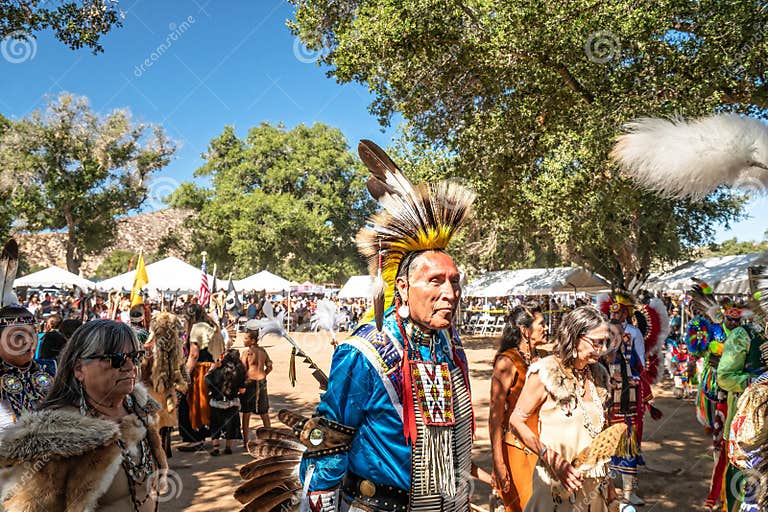 Pow Wow. Native Americans in Full Regalia. 24th Annual Santa Ynez