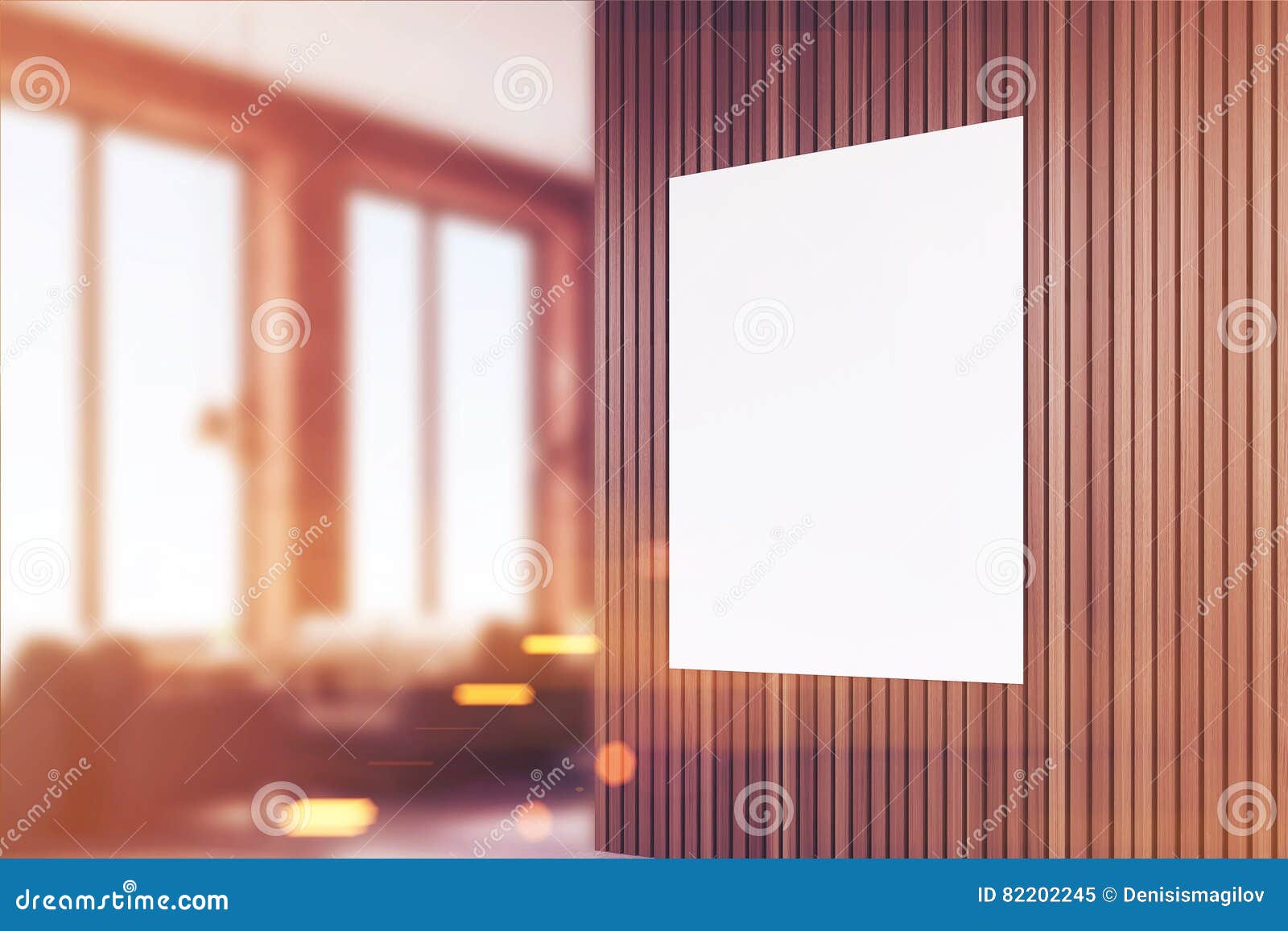 Download Close Up Of Poster In Coffee Shop , Blurred Stock Illustration - Illustration of mock, picture ...