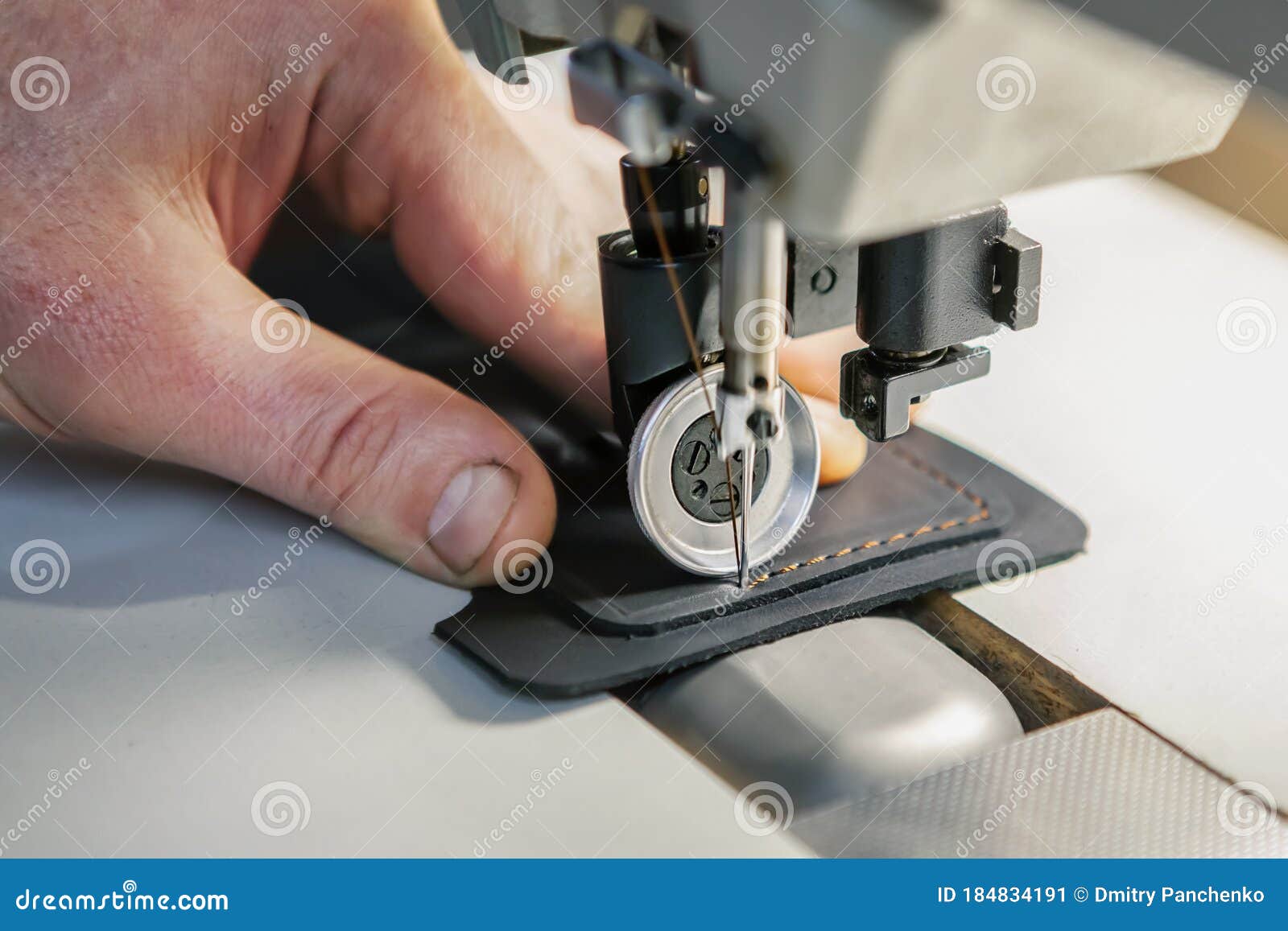 Professional Sewing Machine for Leather Work Stock Image Image of