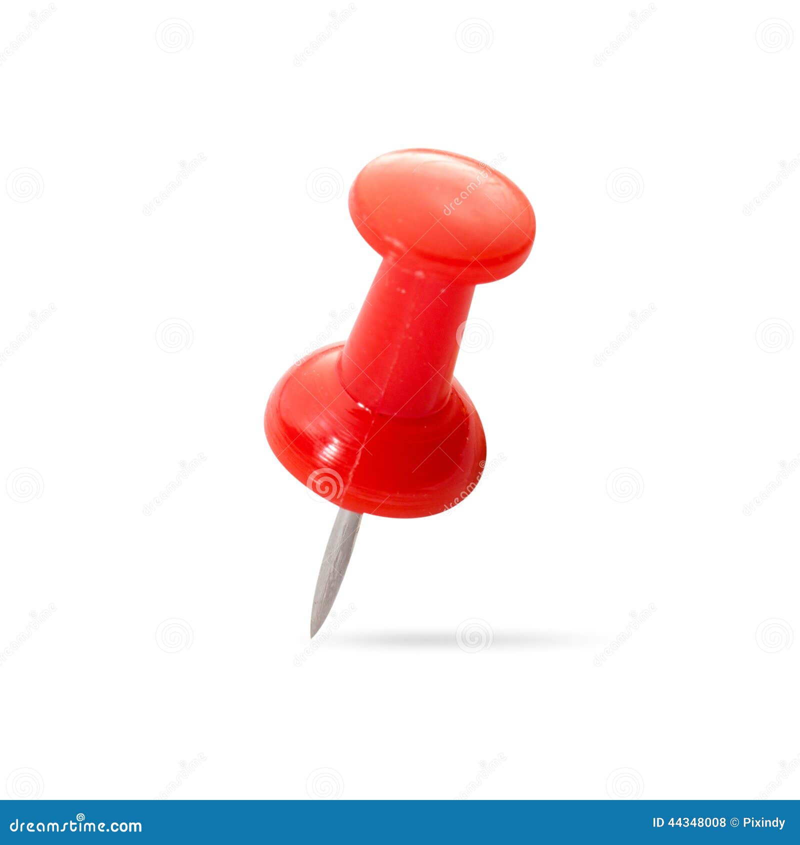 Close Up of a Pushpin on White Stock Photo - Image of label, paperclip ...