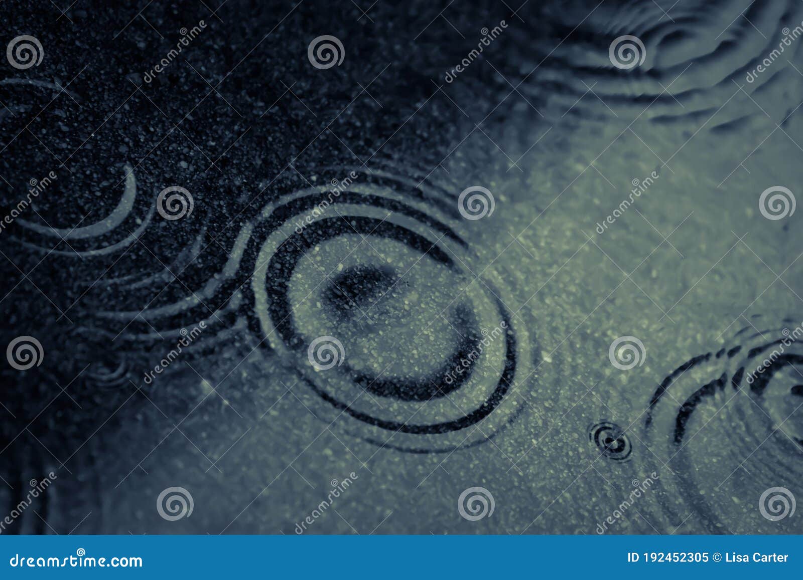 Raindrops on the sidewalk. stock image. Image of light 192452305