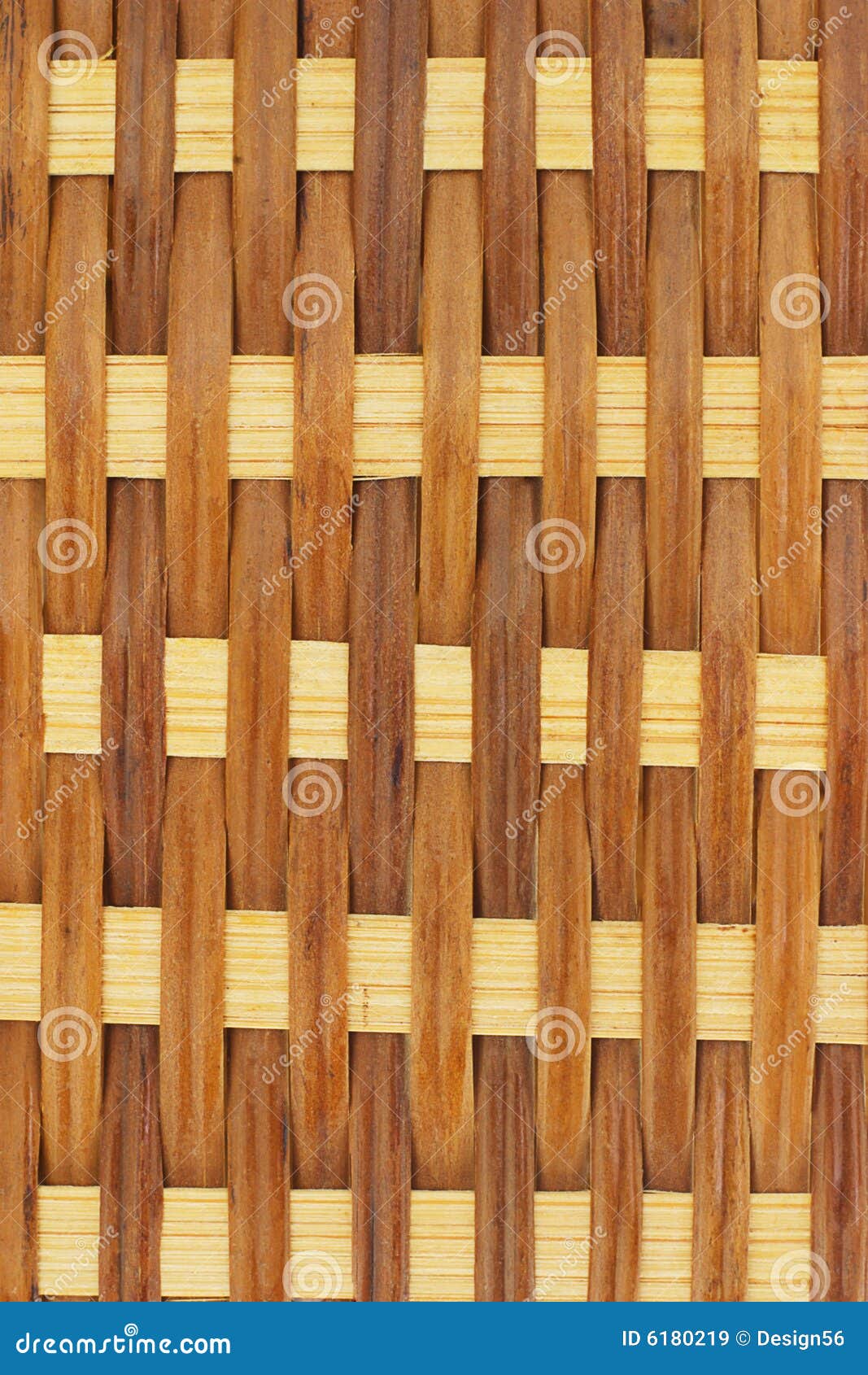 Rattan Wicker Background. Light Wood Tapes. RoyaltyFree Stock