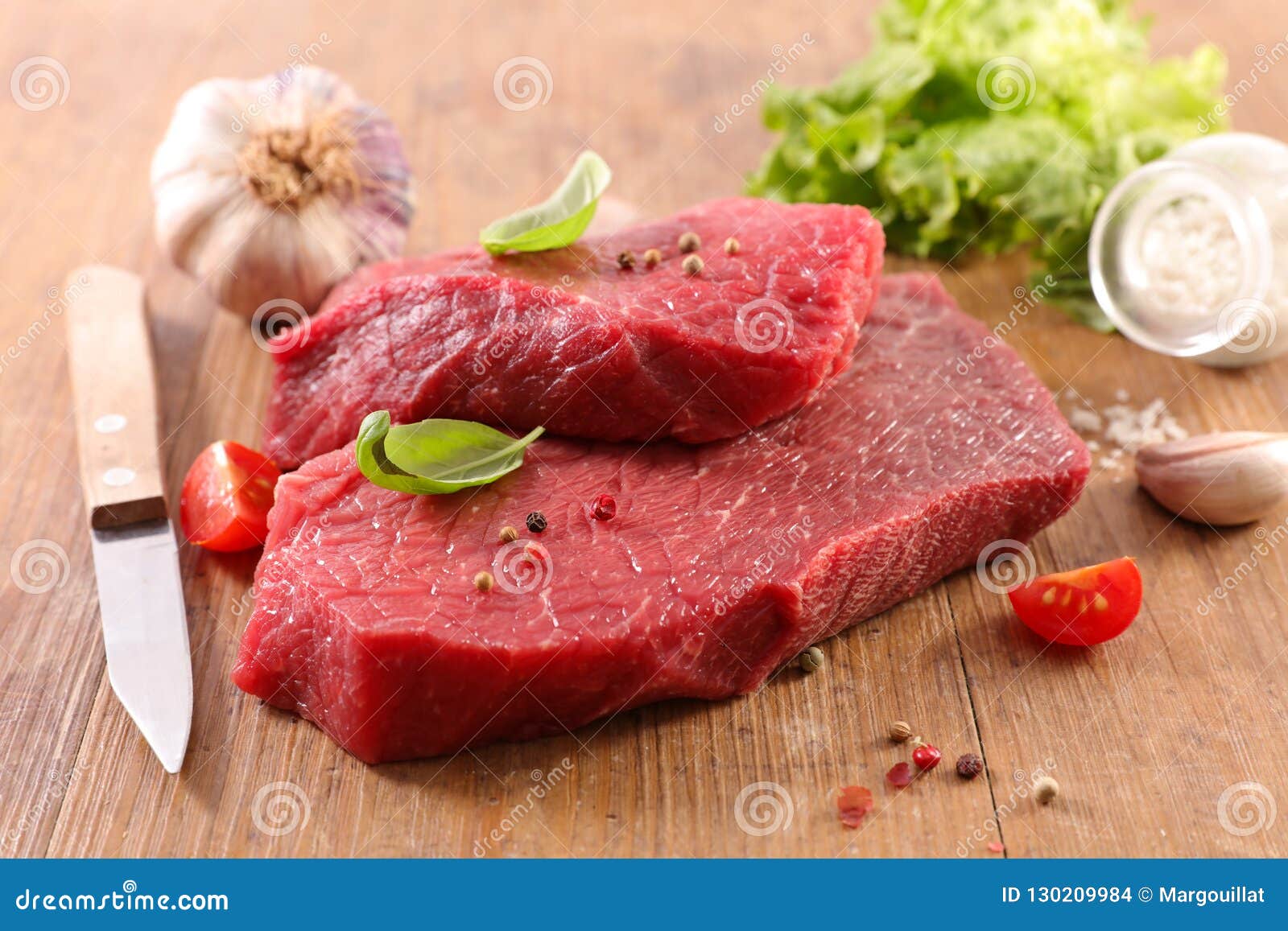 Raw beef fillet stock photo. Image of barbecue, steak 130209984