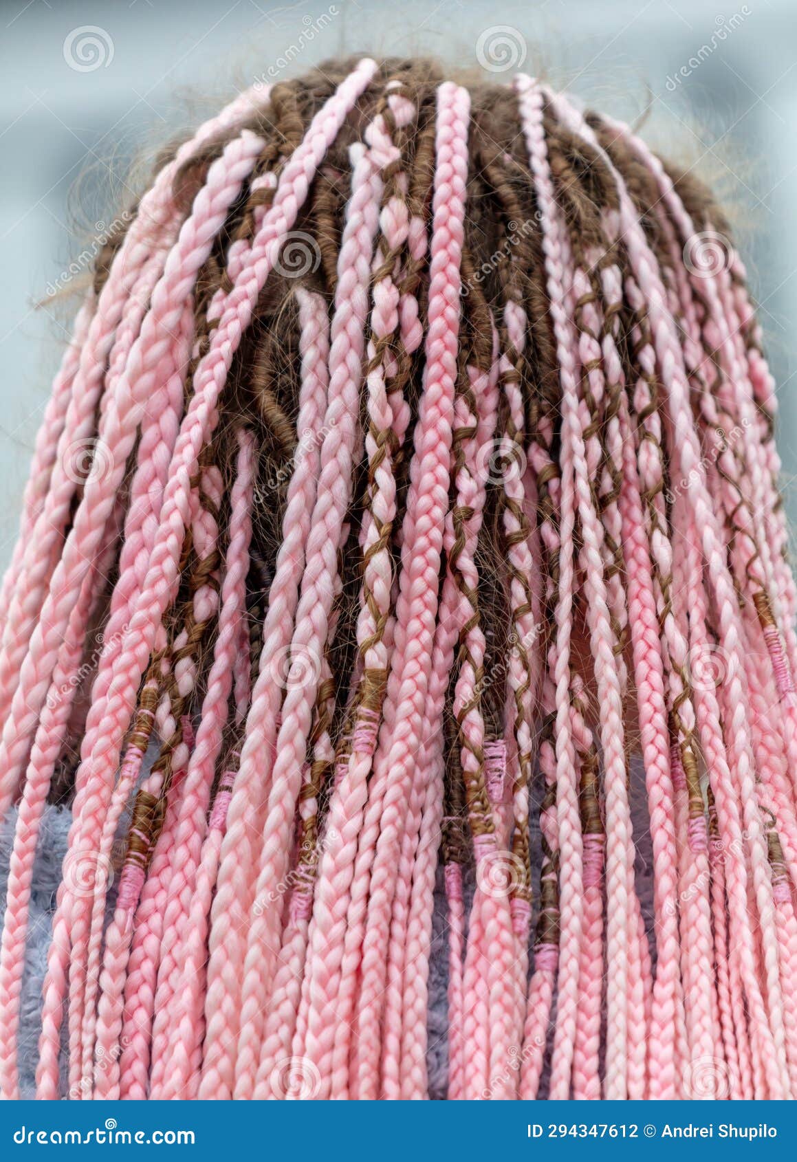 Close Up of Red African Hair Braids. Back View Stock Photo Image of