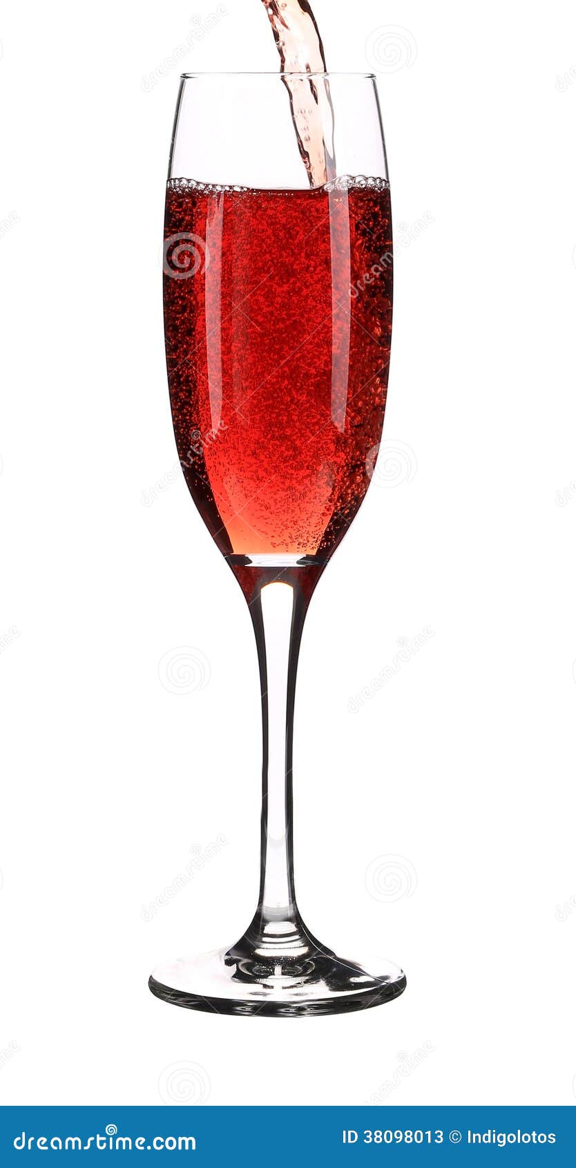 Close Up of Red Champagne Glass. Stock Image Image of transparent