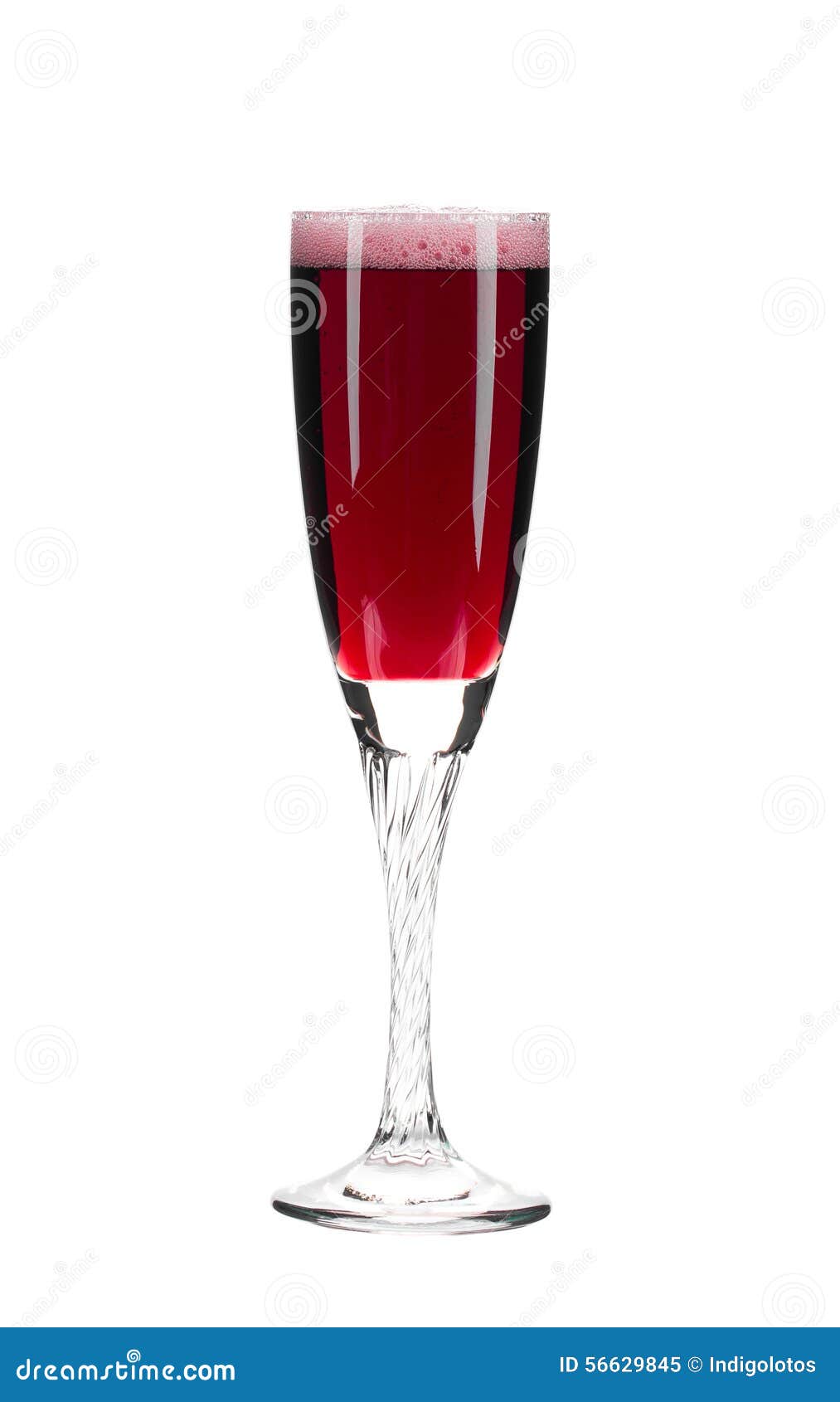 Close Up Of Red Champagne Glass. Stock Image Image of reflection, lable 56629845