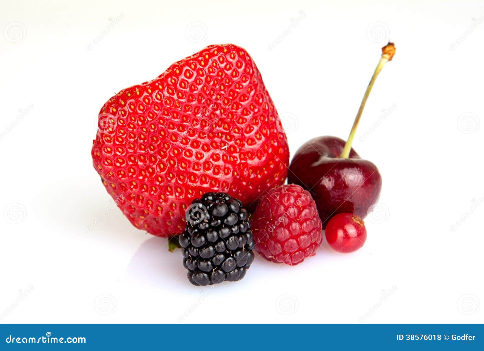 Close Up of Red Summer Fruits Stock Photo Image of mixed, isolated