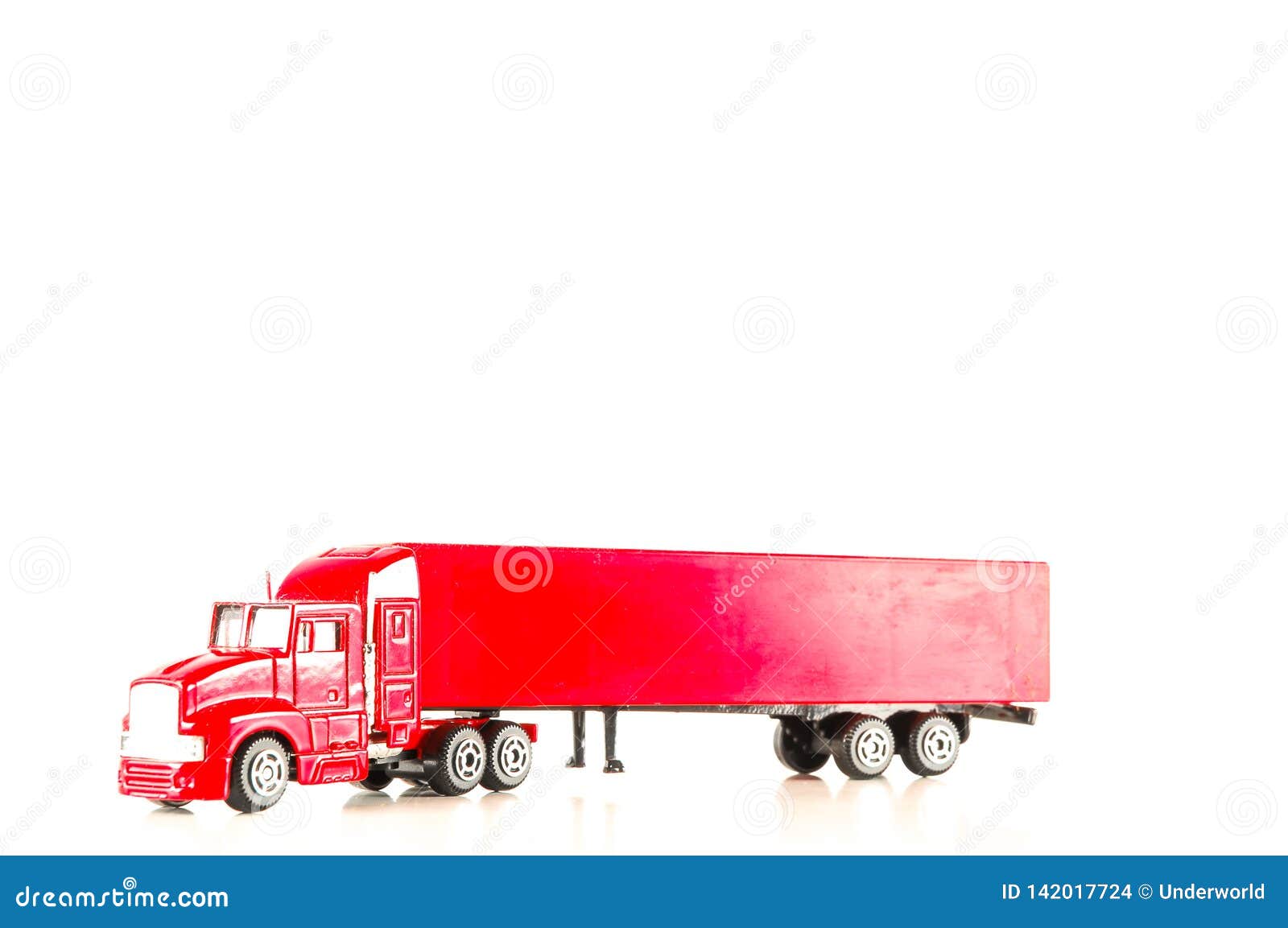 Close-up of red toy truck stock photo. Image of closeup - 142017724