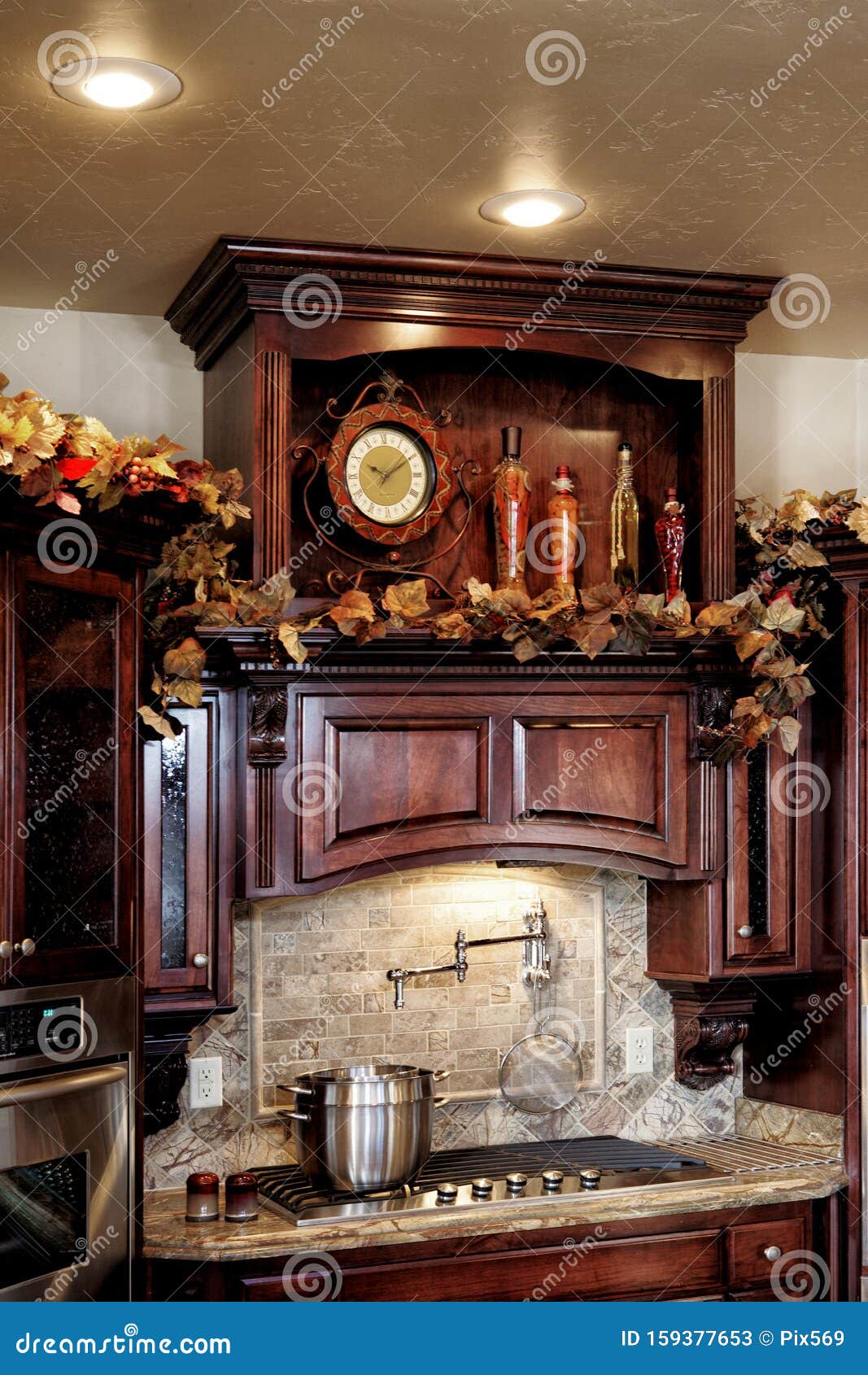 A Close Up of Residential Kitchen Stock Image Image of