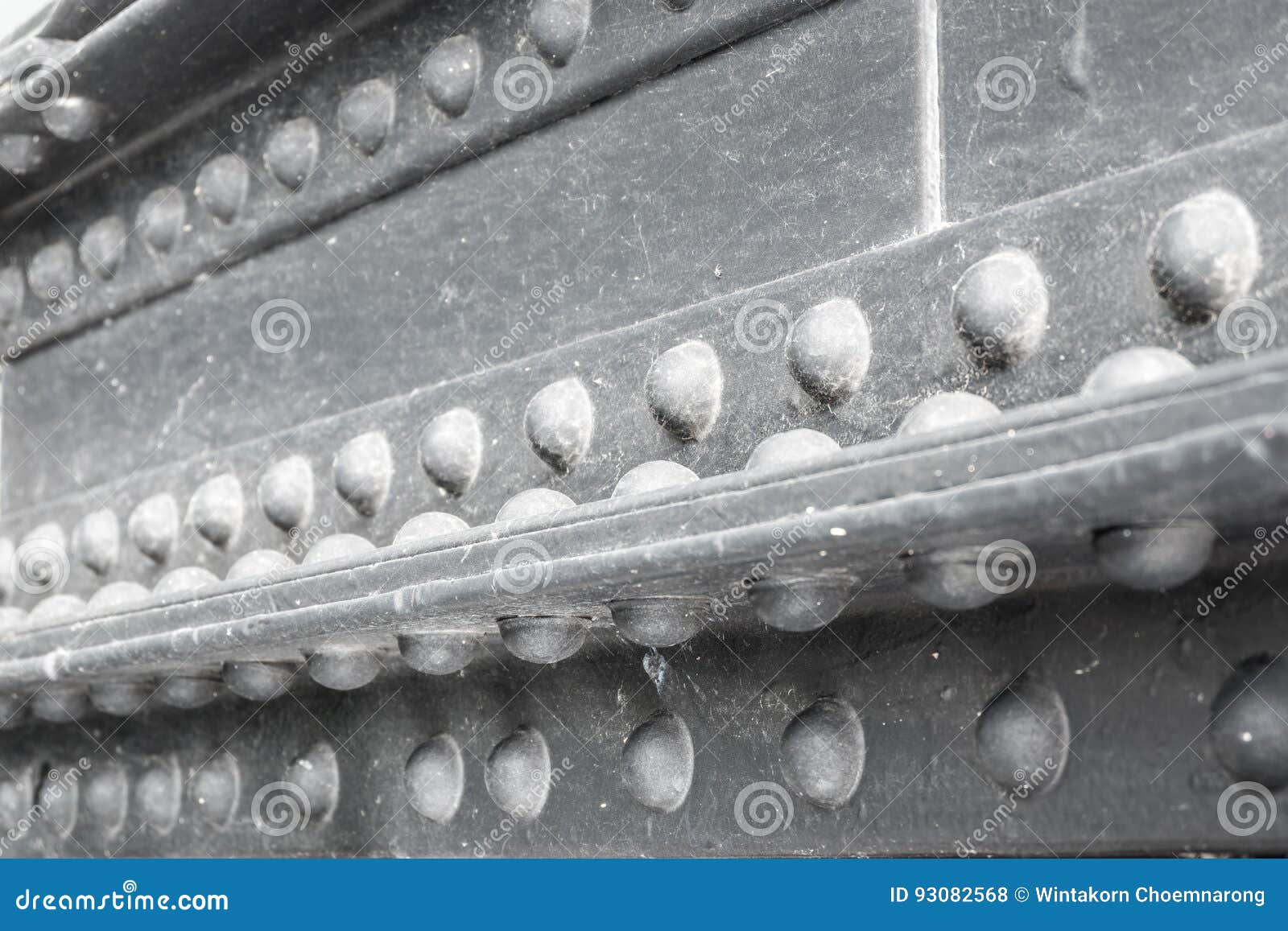Close up riveted steel stock photo. Image of column, girder 93082568