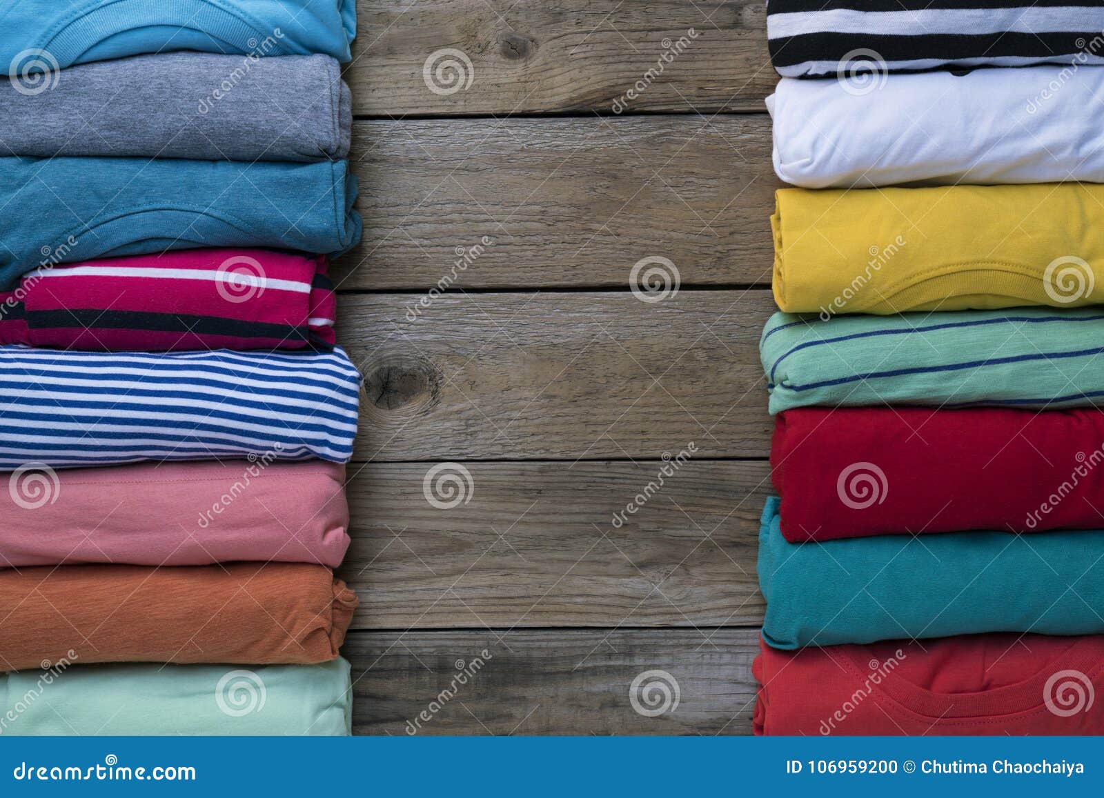 Close Up of Rolled Colorful Clothes Stock Photo - Image of pile ...