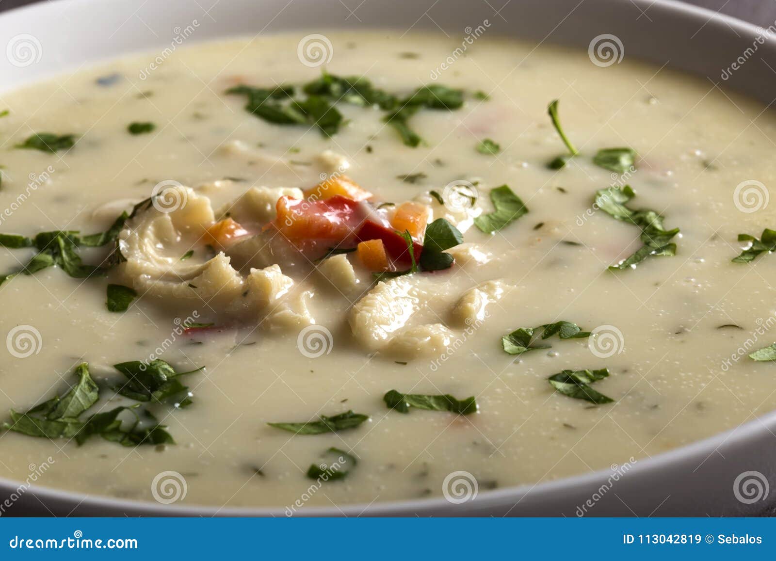 Close Up of Romanian Traditional Soup - Ciorba De Burta Stock Image ...