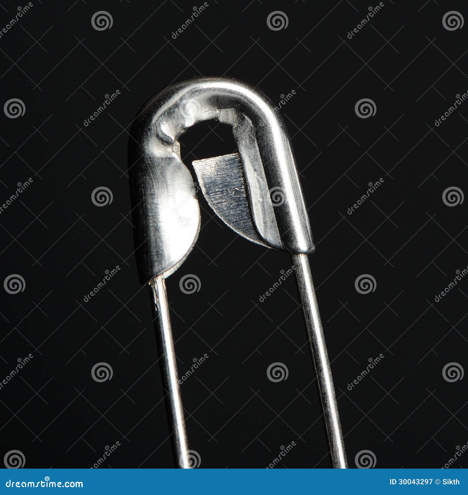 Safety Pin on Black Background Stock Image - Image of needle, secure:  30043297