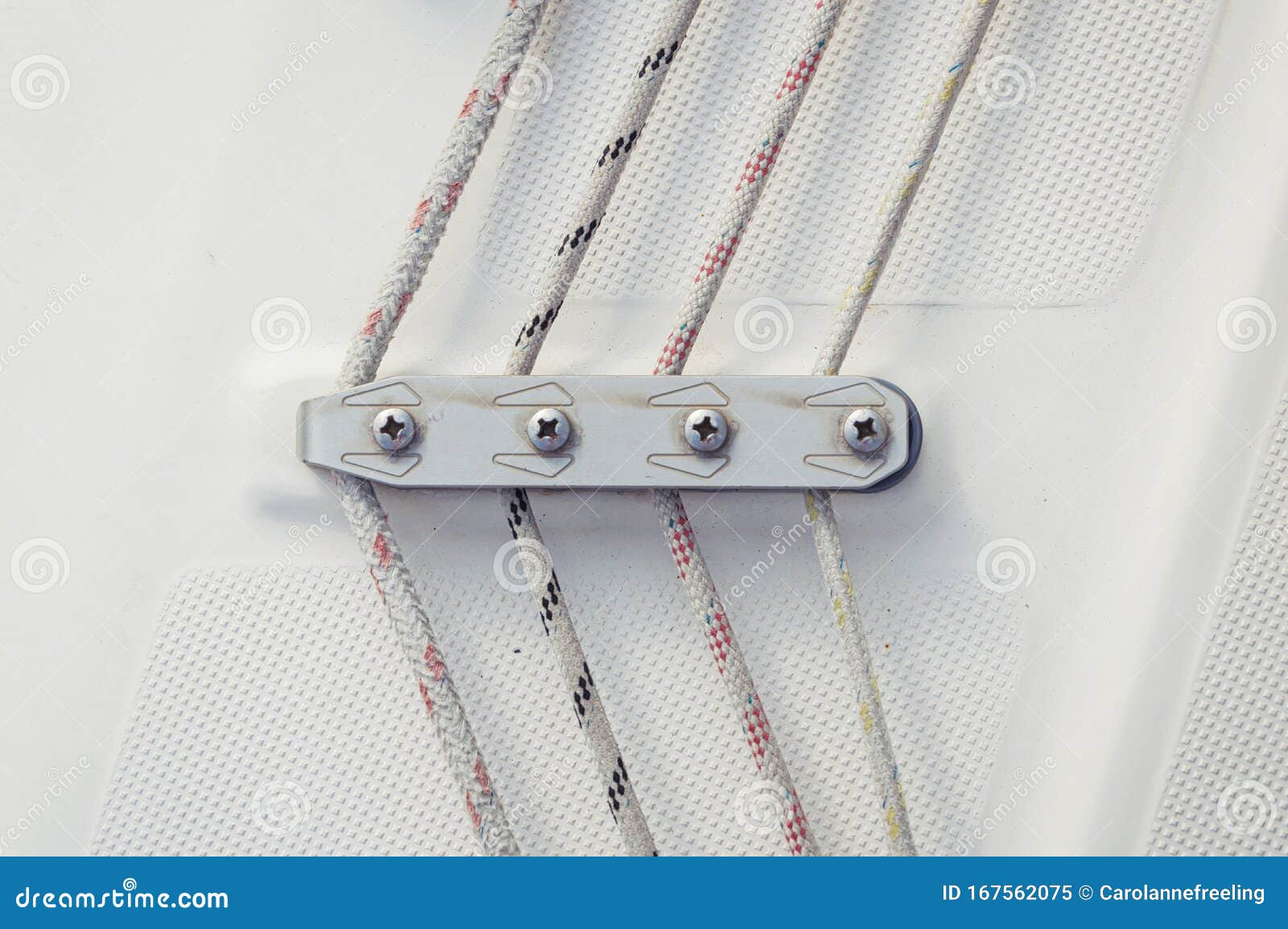 Closeup of the Sailboat Deck Organizer Stock Image Image of