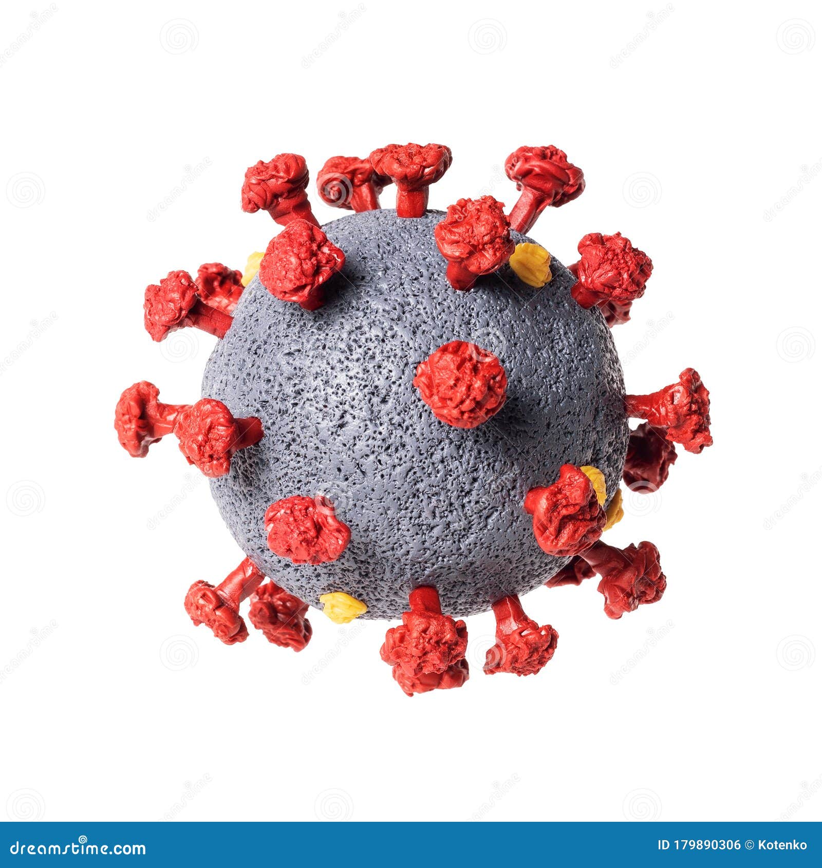 close-up of the sars-cov-2 coronavirus model