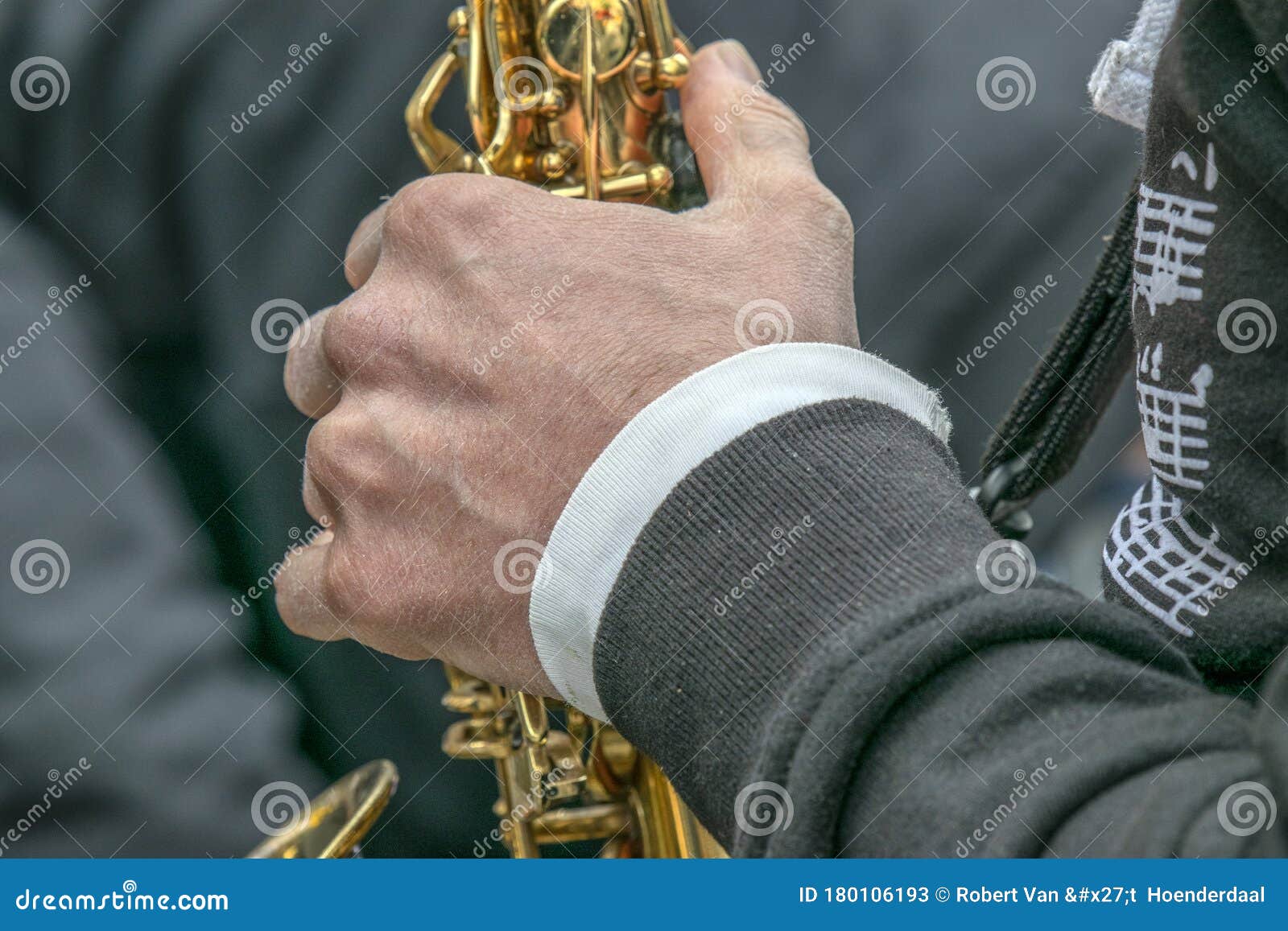 Close Up of a Saxophone at Amsterdam the Netherlands 2019 Stock Image