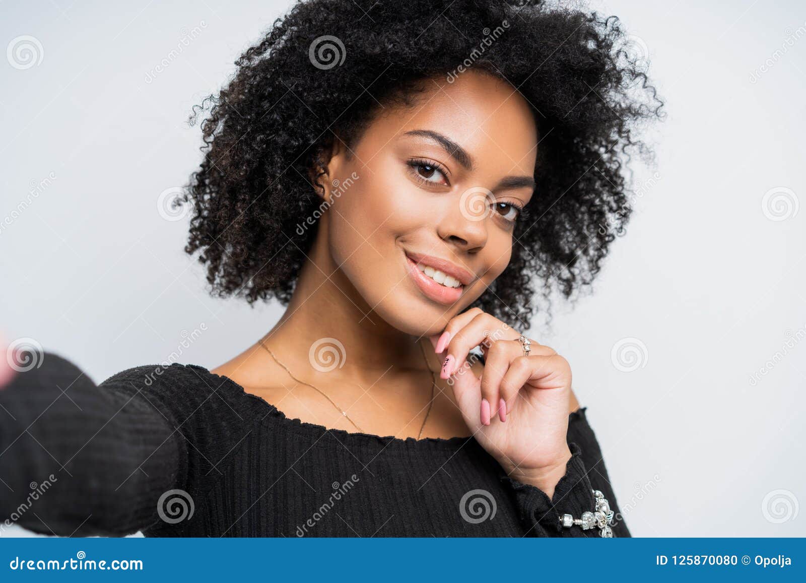 Close Up Self Portrait Of A Beautiful African American