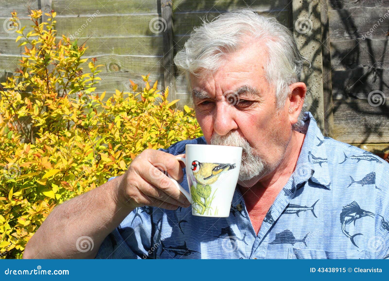 Close Up of a Senior Man Drinking Coffee. Stock Image Image of rest