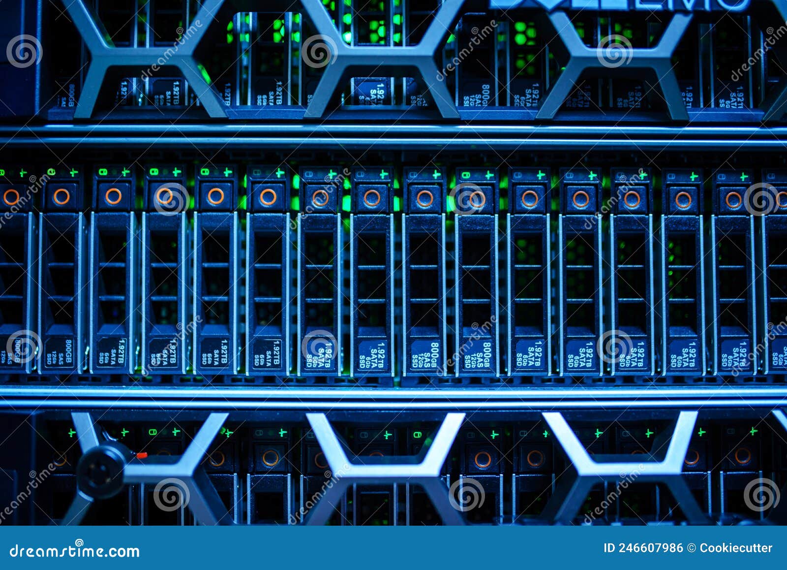 Server room equipment stock photo. Image of network 246607986