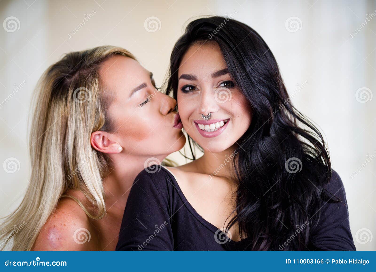 Slutty Teen Babes Kissing Their