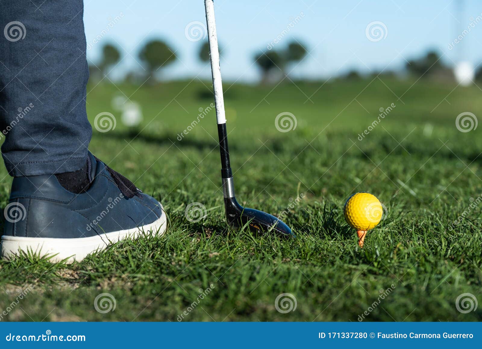 Shoes, Golf Club, And Golf Ball 