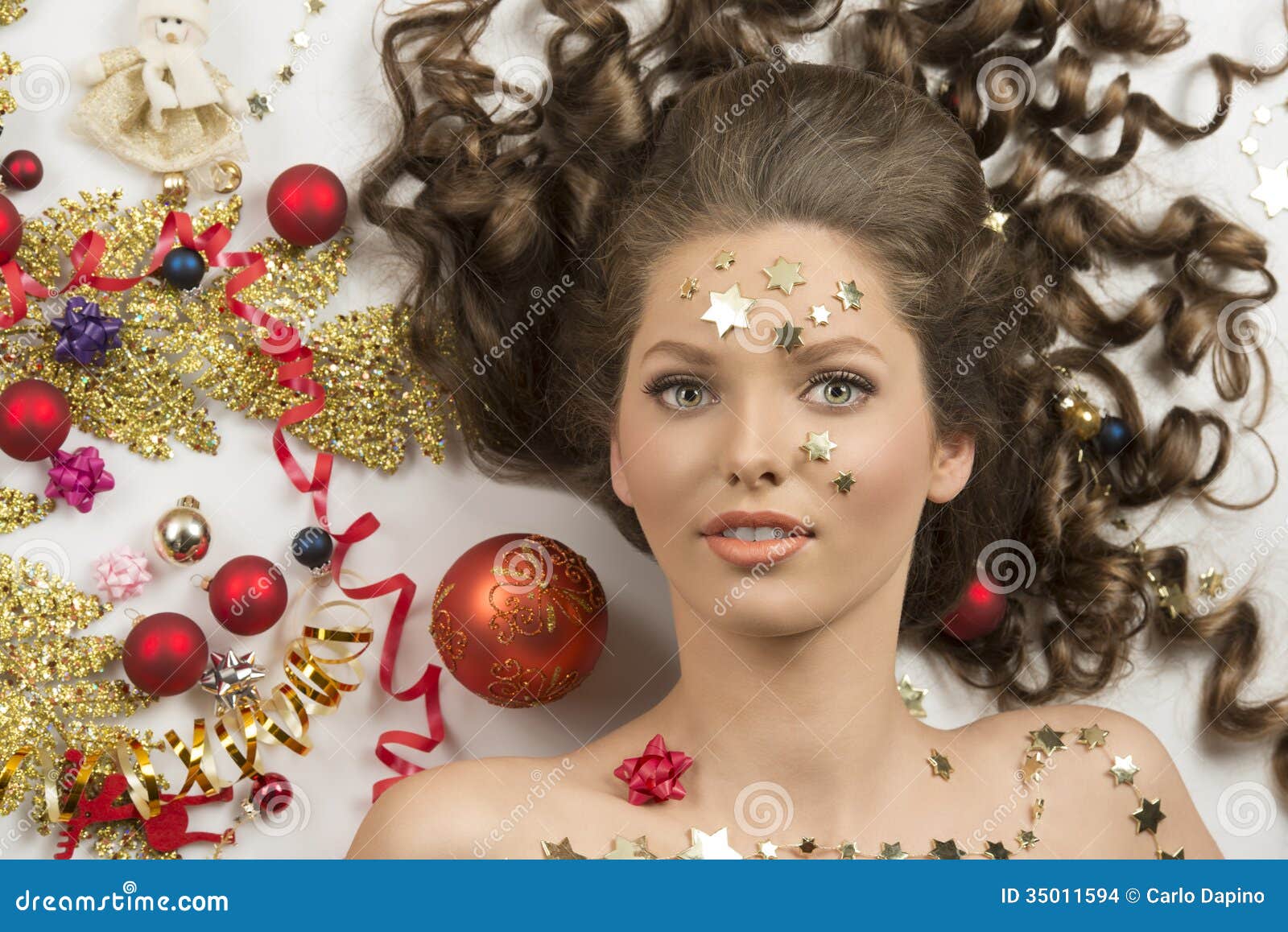 Close-up Shoot Of Christmas Woman Stock Images - Image 