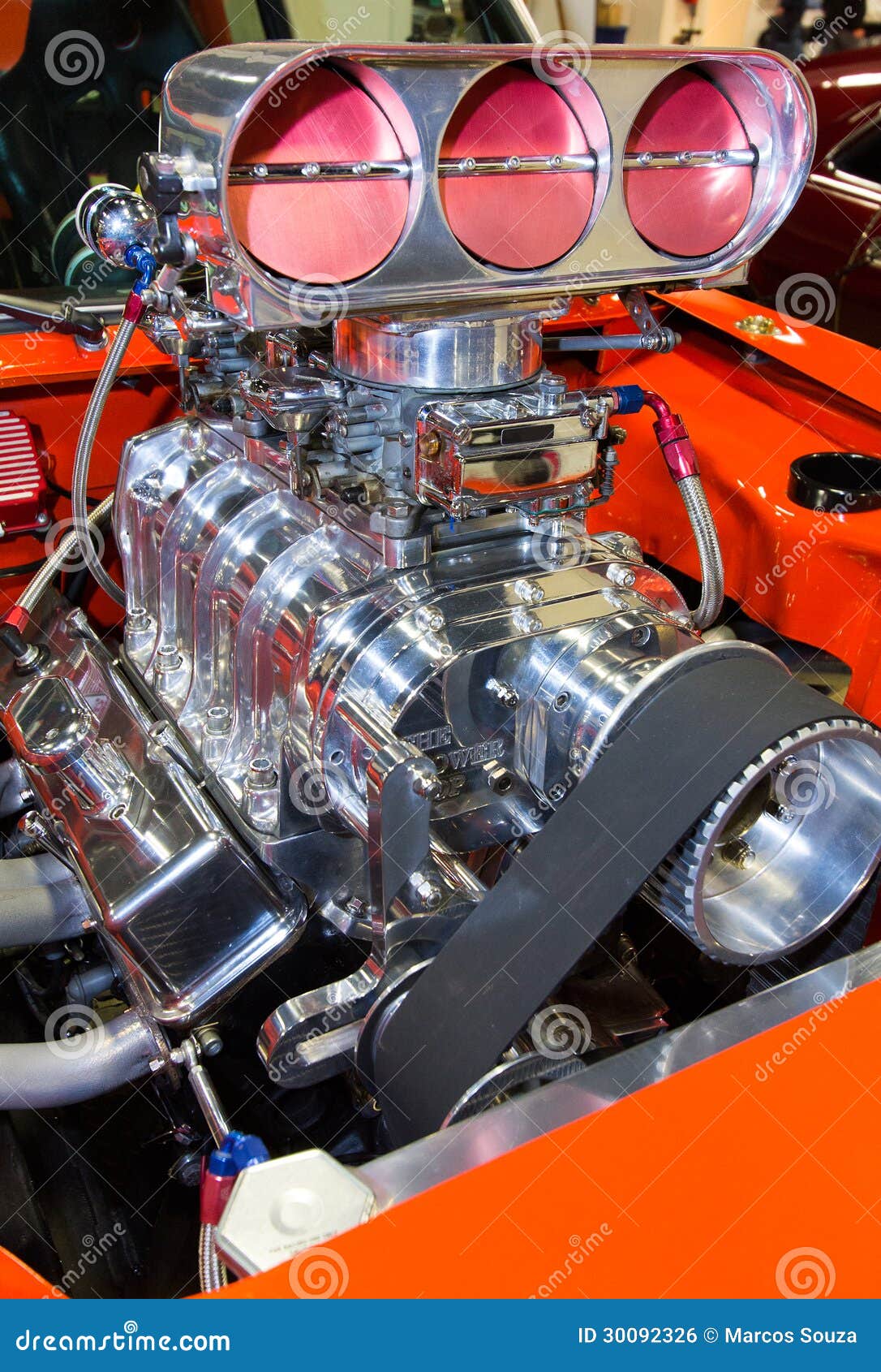 Muscle Car Engine stock photo. Image of machine, motor - 30092326