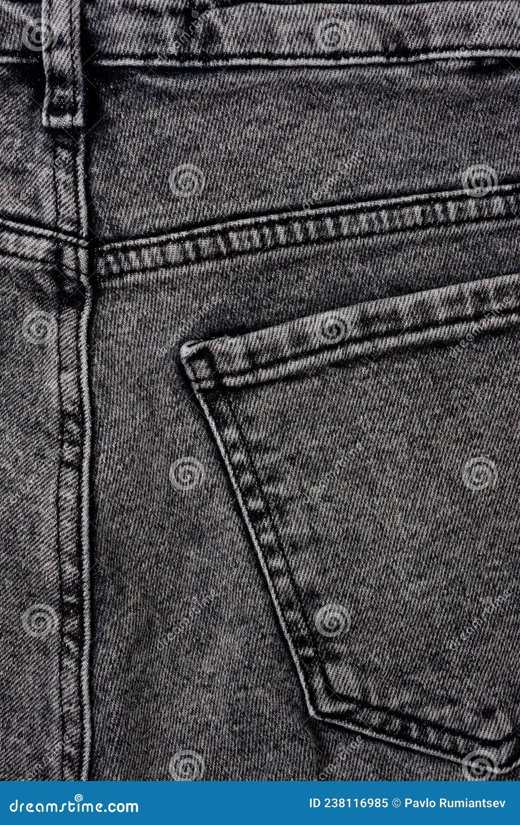 Close-up Shot of Black Denim Texture with Stitching Stock Image - Image ...
