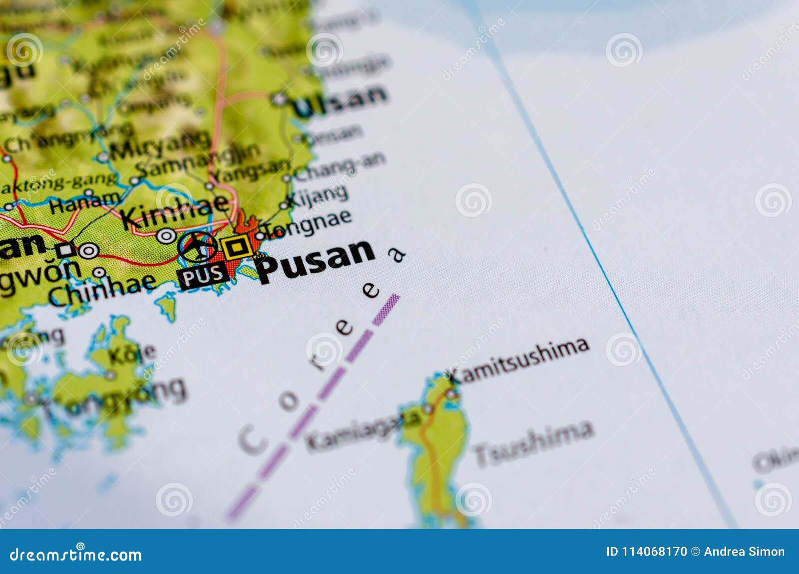 Busan On Map Stock Photo Image Of Directions Papers Busan On Map Stock Photo Image Of Directions Papers