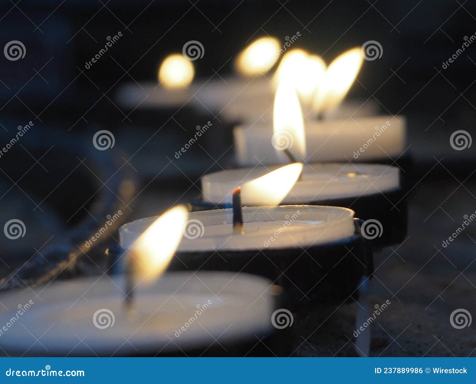 Closeup Shot of Calming Candles Stock Photo Image of burn, christian