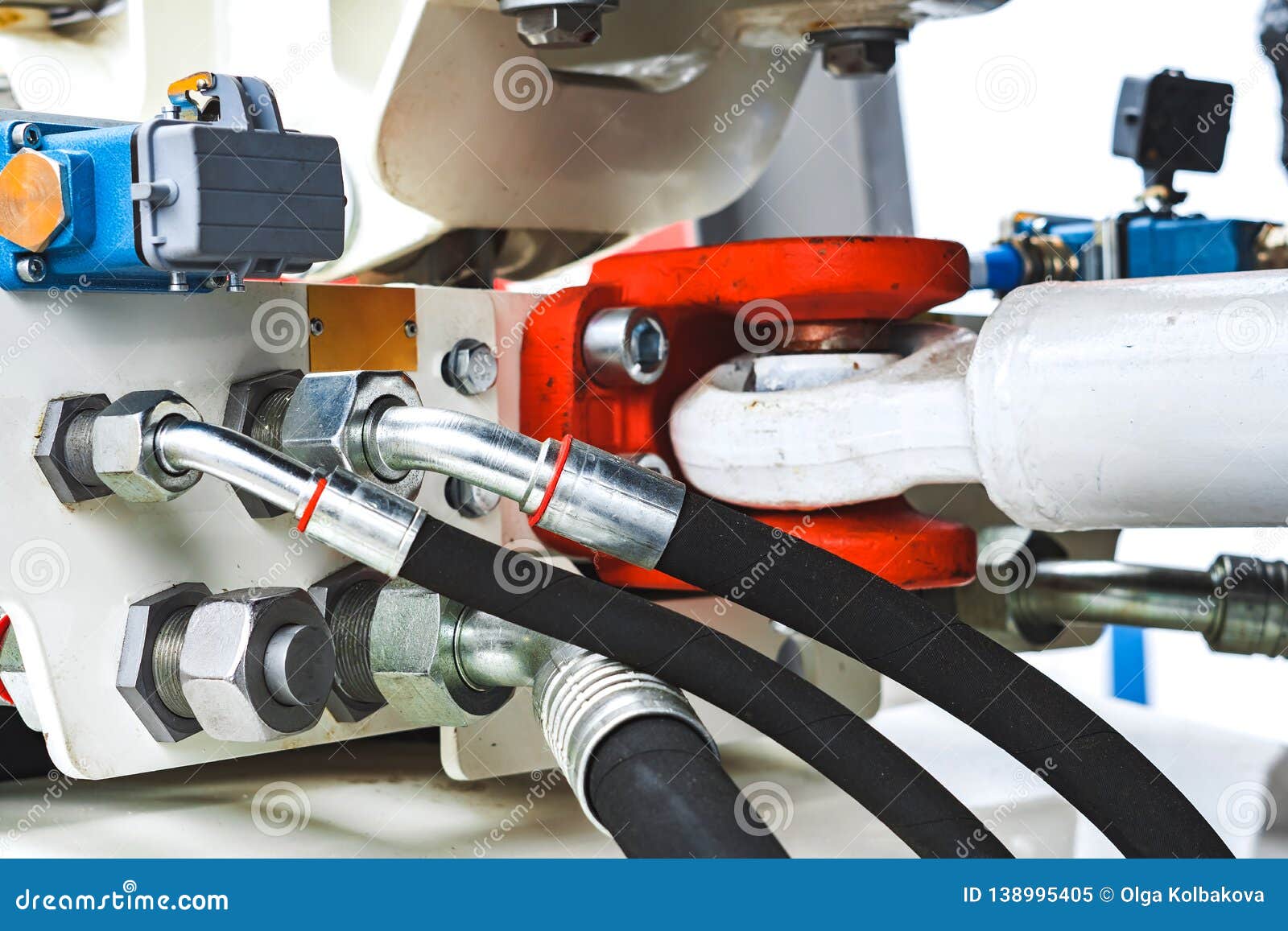 Engine hose details stock image. Image of parts, iron 138995405