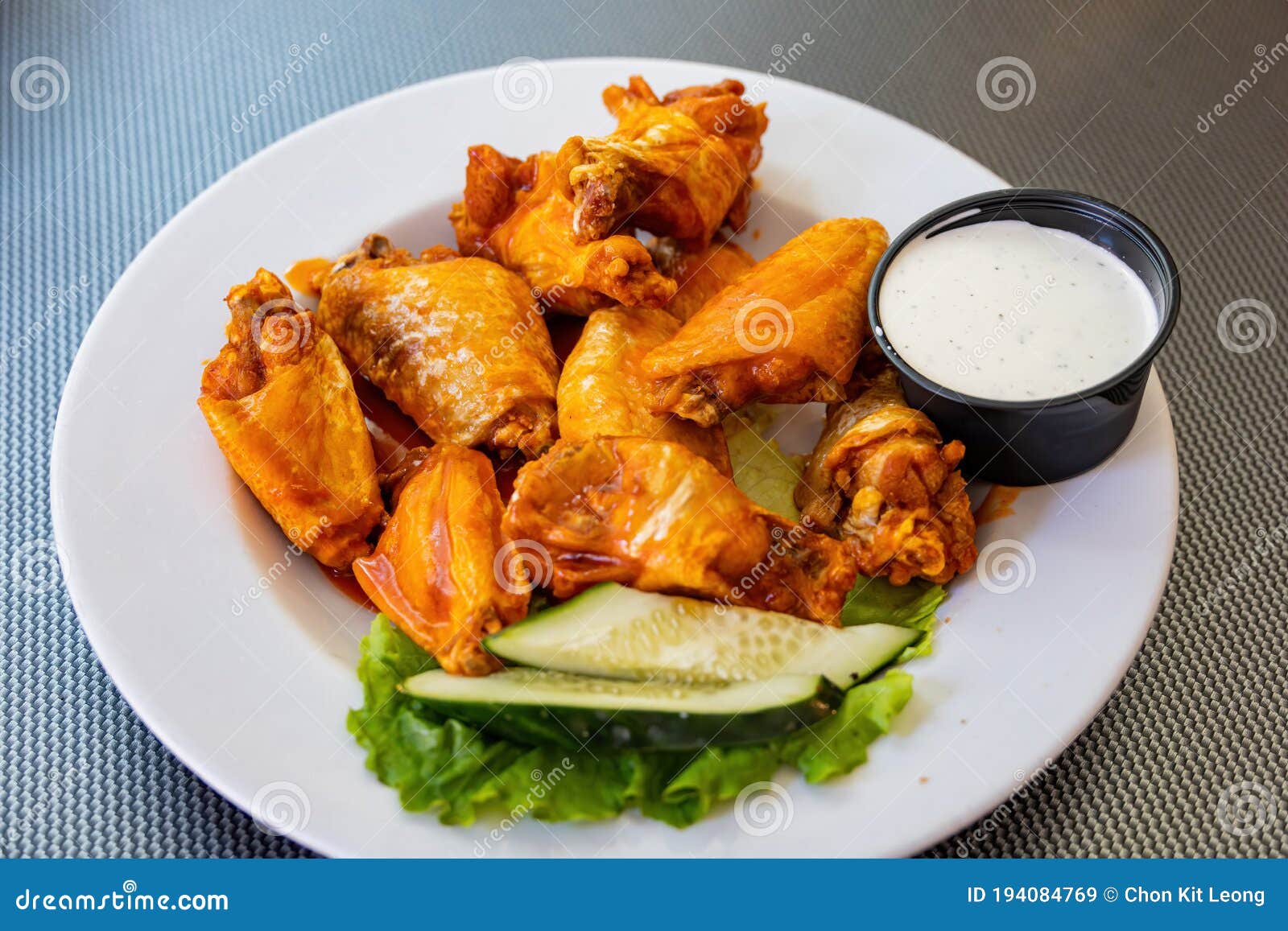 Close Up Shot of Delicious Deep Fried Buffalo Wings Stock Image Image