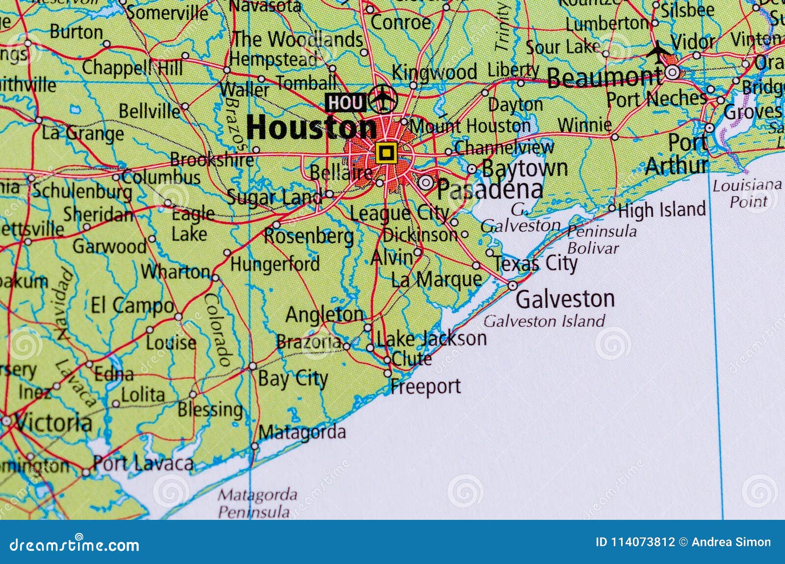 Huston In Usa Map Houston On Map Stock Photo. Image Of Maps, Close, Airport - 114073812 Huston In Usa Map Houston On Map Stock Photo. Image Of Maps, Close, Airport - 114073812