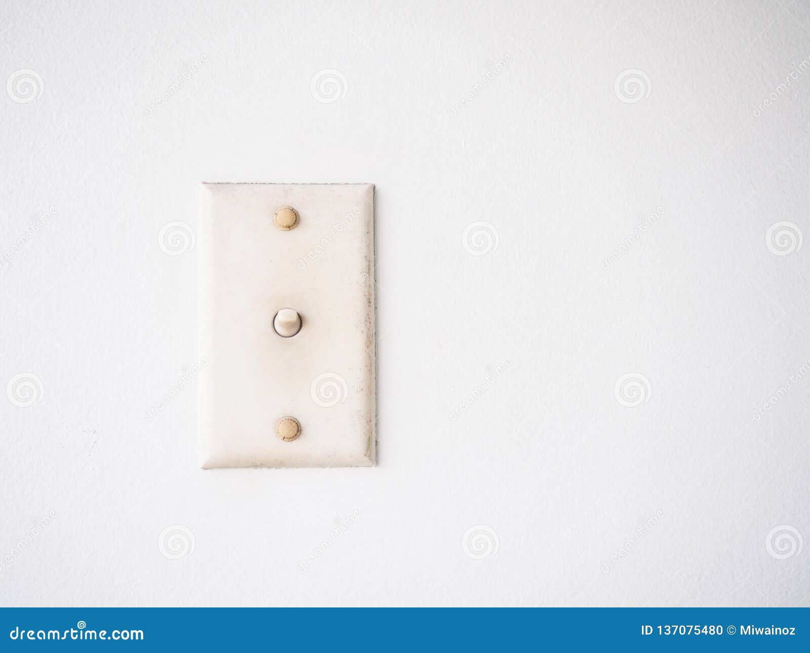 Old Light Switch on Wall stock photo. Image of electric 137075480