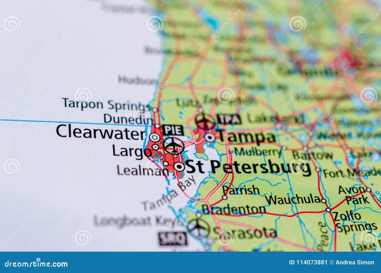 Clearwater Florida Map Photos - Free & Royalty-Free Stock Photos from  Dreamstime