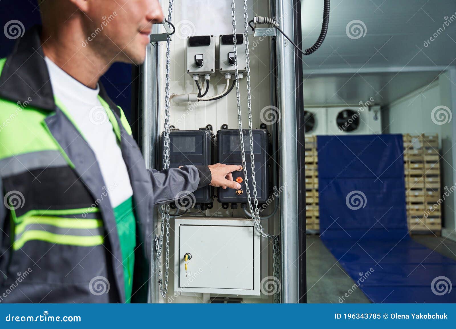 close up shot of warehouse employee