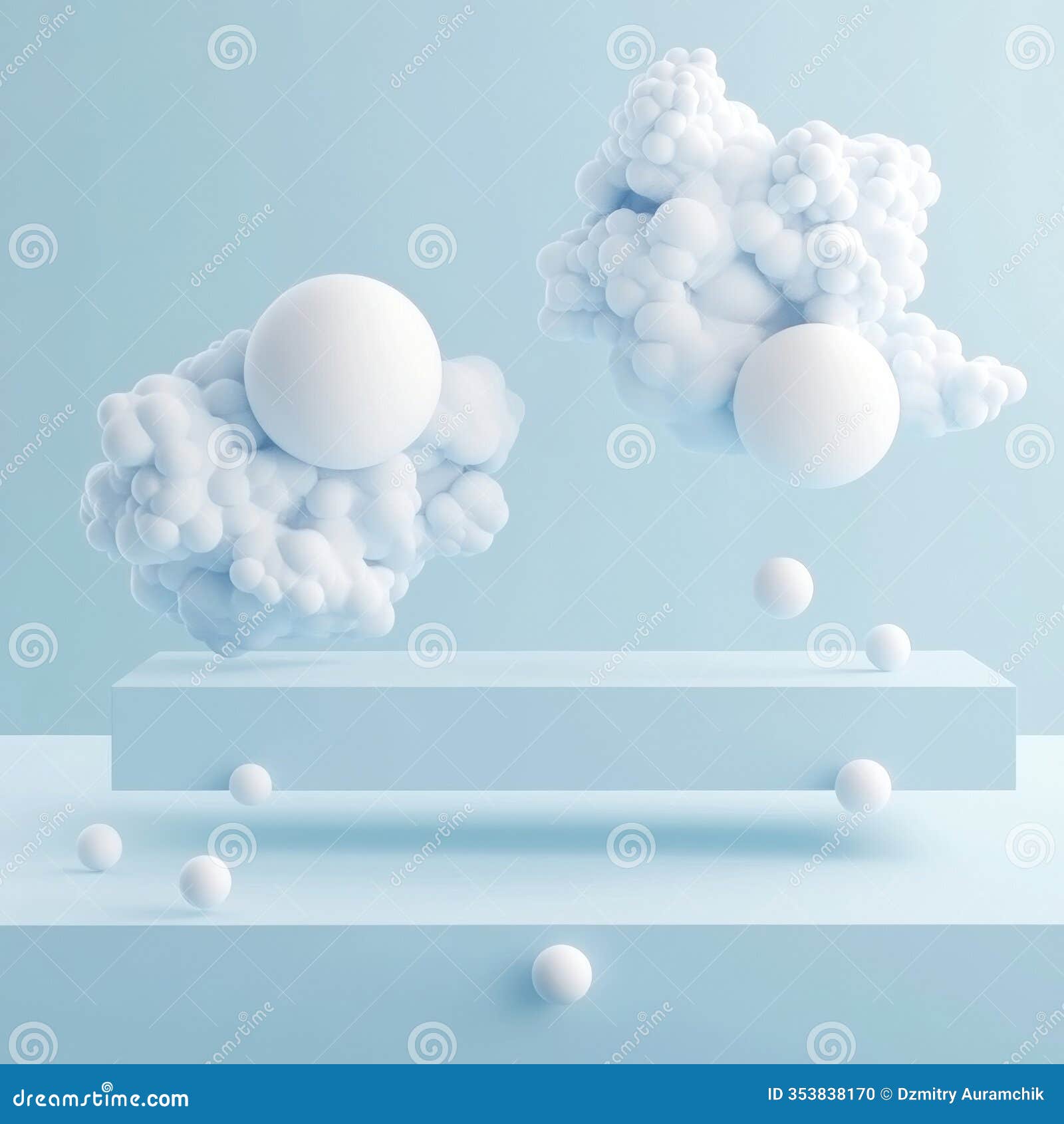 close-up shots of abstract white balance scales with soft edges are shown, with the camera slowly panning across to