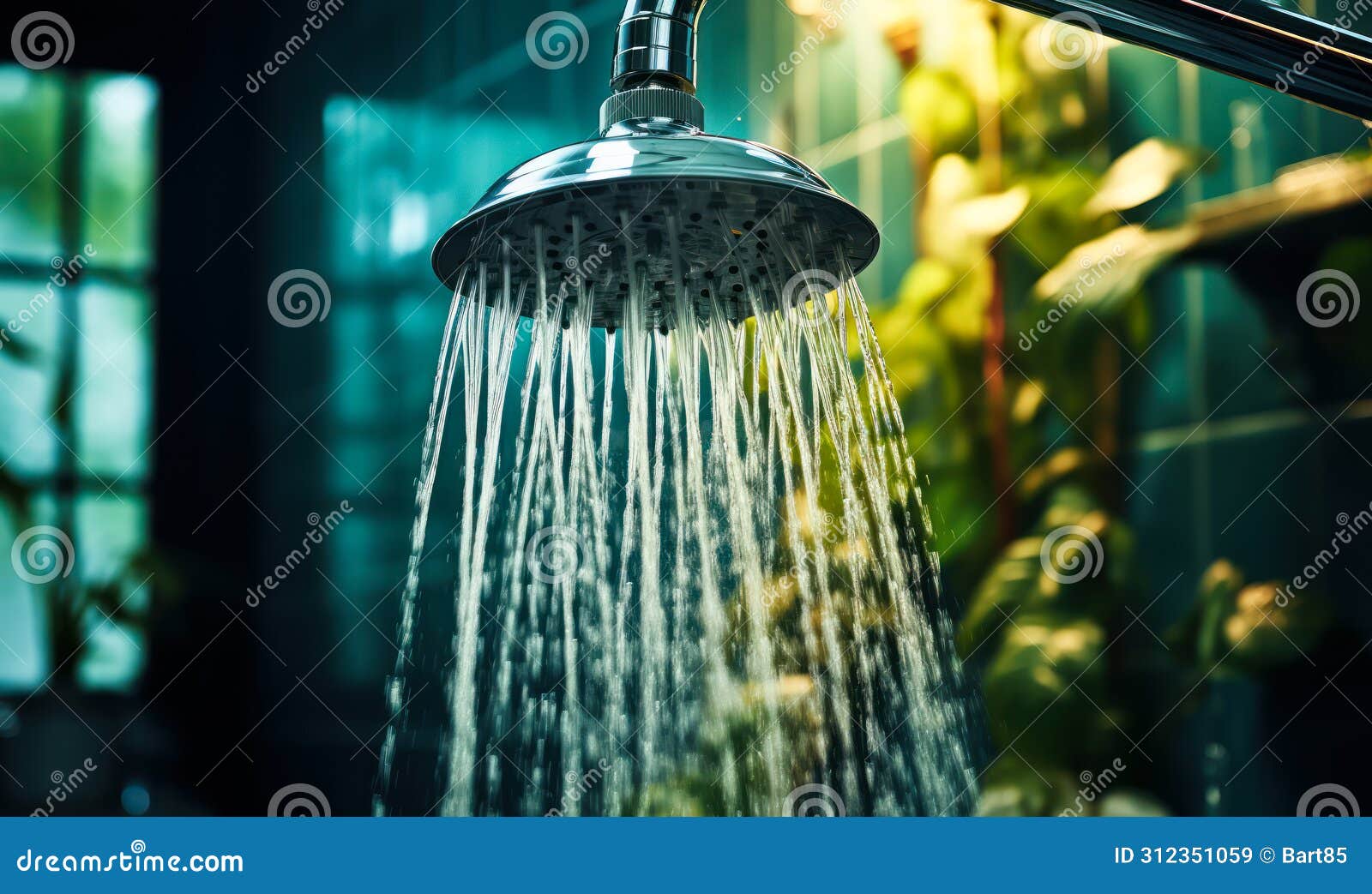 close up of shower head a way to see the beauty of water in motion