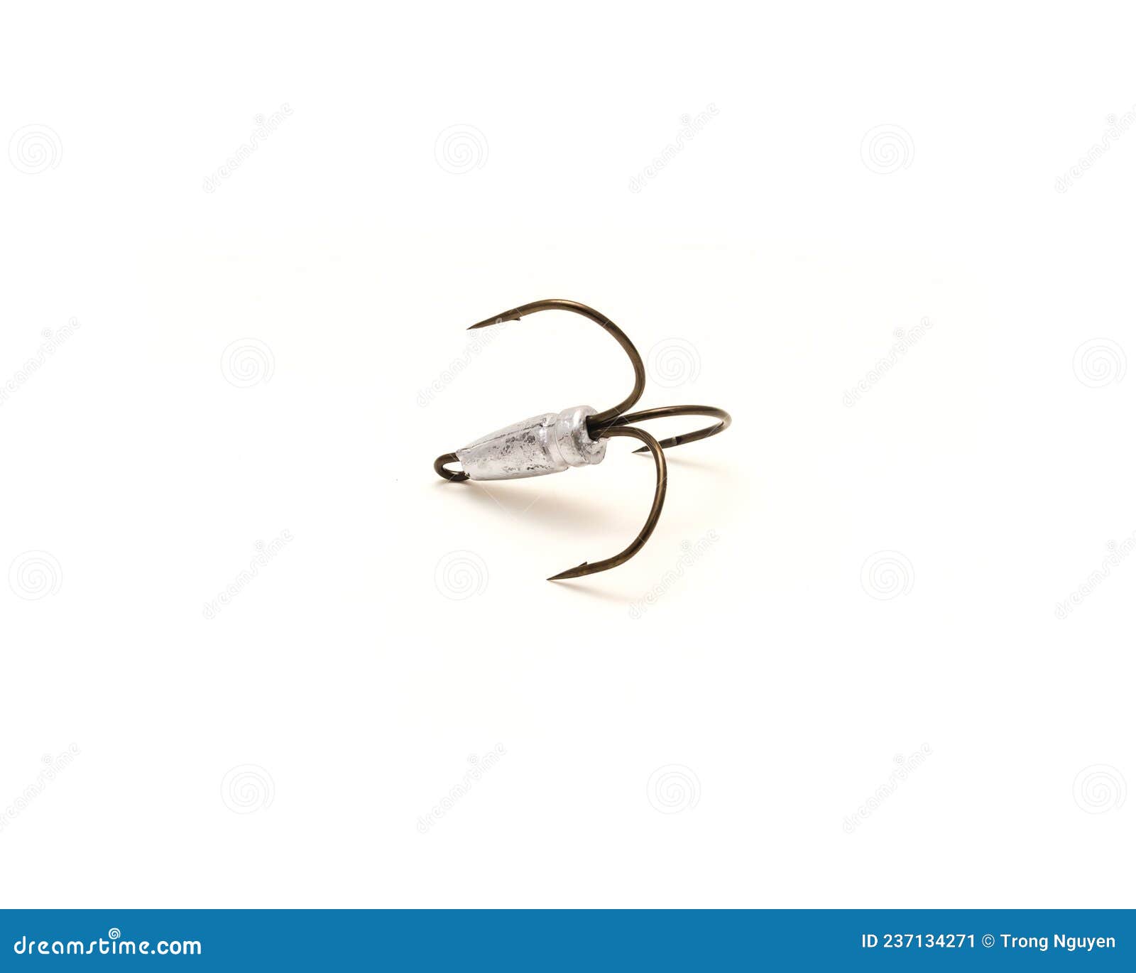 Close-up Side View Large and Sharp Weighted Snagging Hook Isolated on White  Background Stock Image - Image of snag, stainless: 237134271