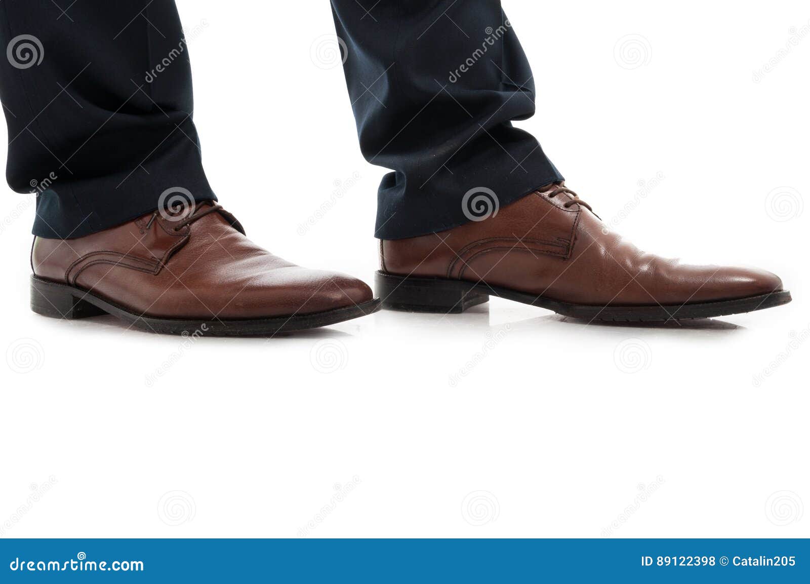 Download Close-up Of Side View Leather Brown Elegant Man Shoes ...