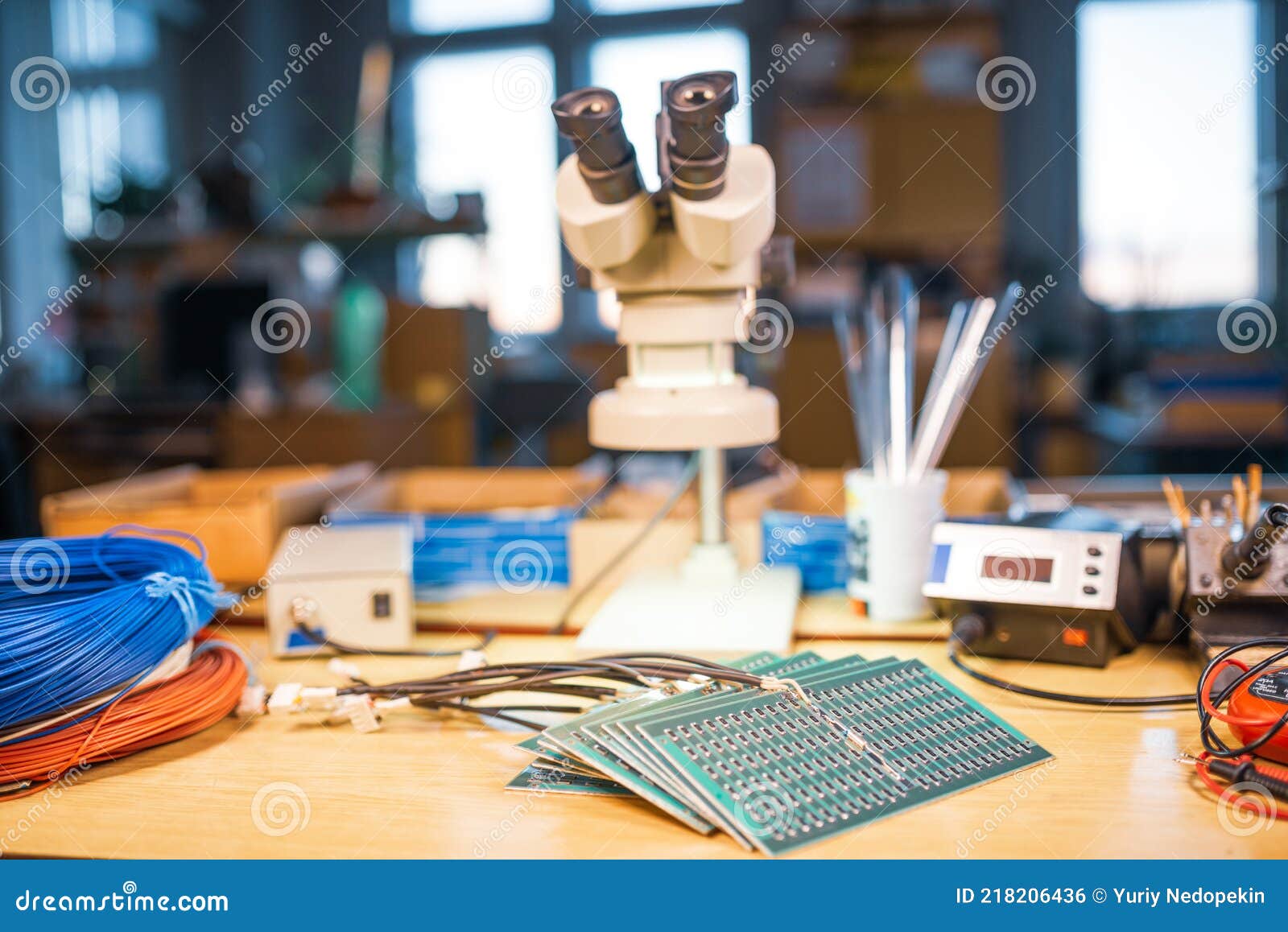 Closeup Side View of a Panel of SMD Resistors Stock Photo Image of