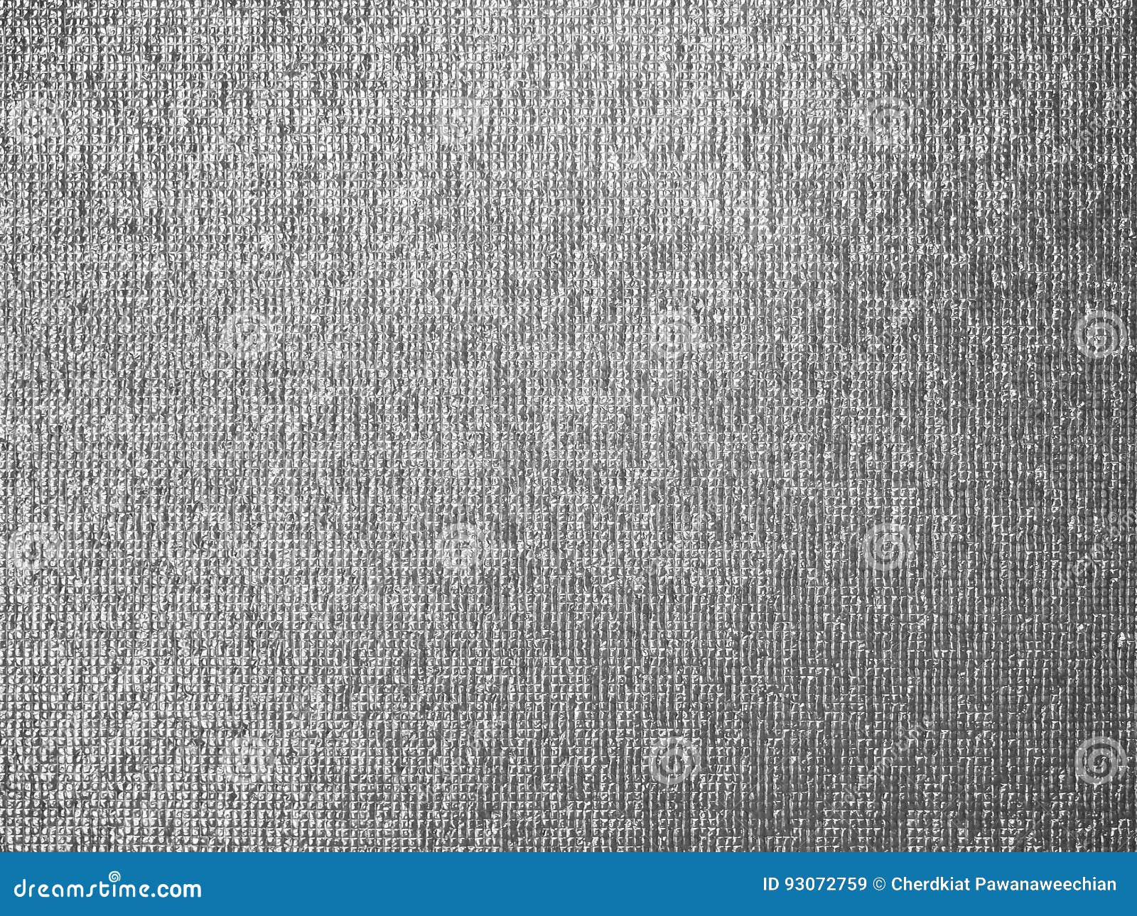 Close Up of Silver Foil Insulation or Reflector Sheet Texture Stock