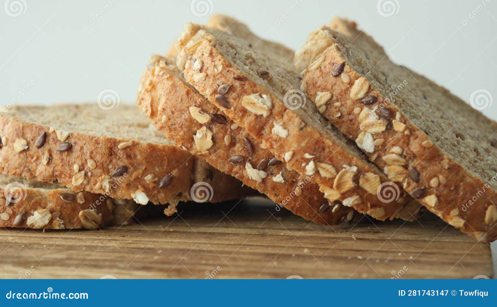 Close Up of Slice of Whole Grain Bread Stock Video Video of pastry