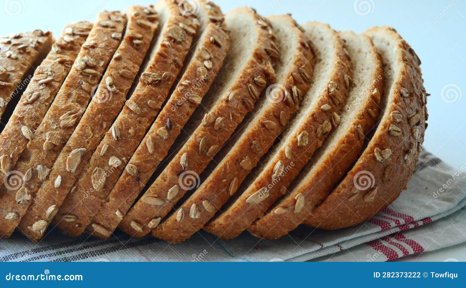 Close Up of Slice of Whole Grain Bread Stock Footage Video of