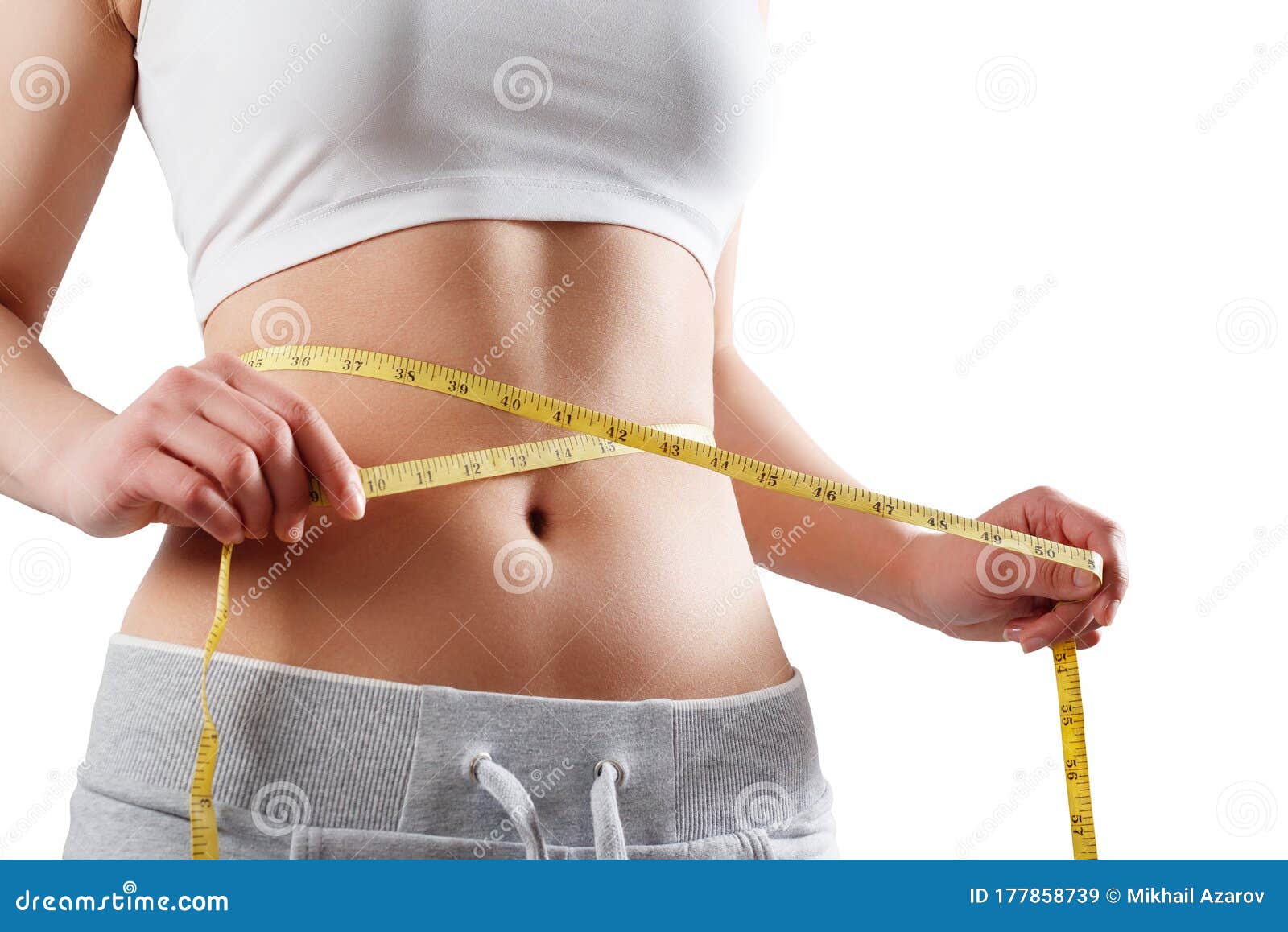 Close Up of Slim Woman Measuring Her Waist`s Size with Tape Measure Stock  Image - Image of slimming, calories: 177858739