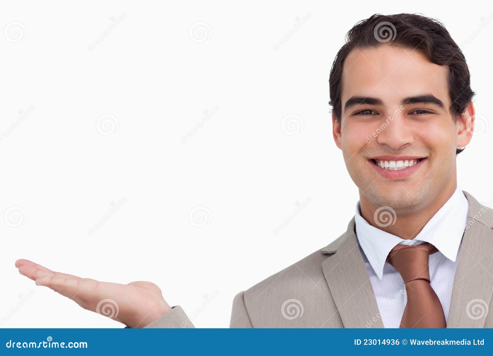 Smiling Salesman Selling Perfume Stock Photo 46187076