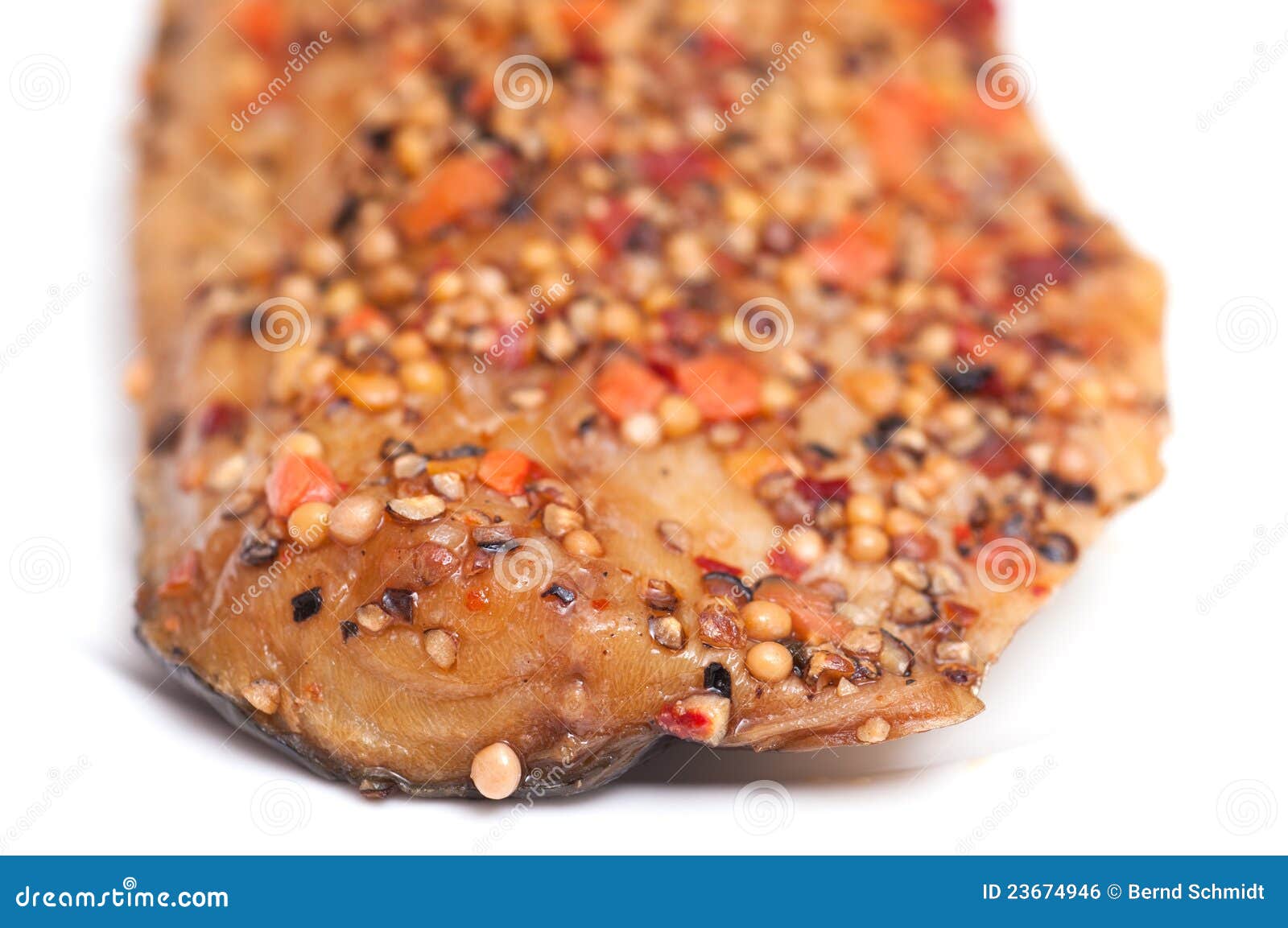 Closeup of a Smoked Mackerel Stock Photo Image of food
