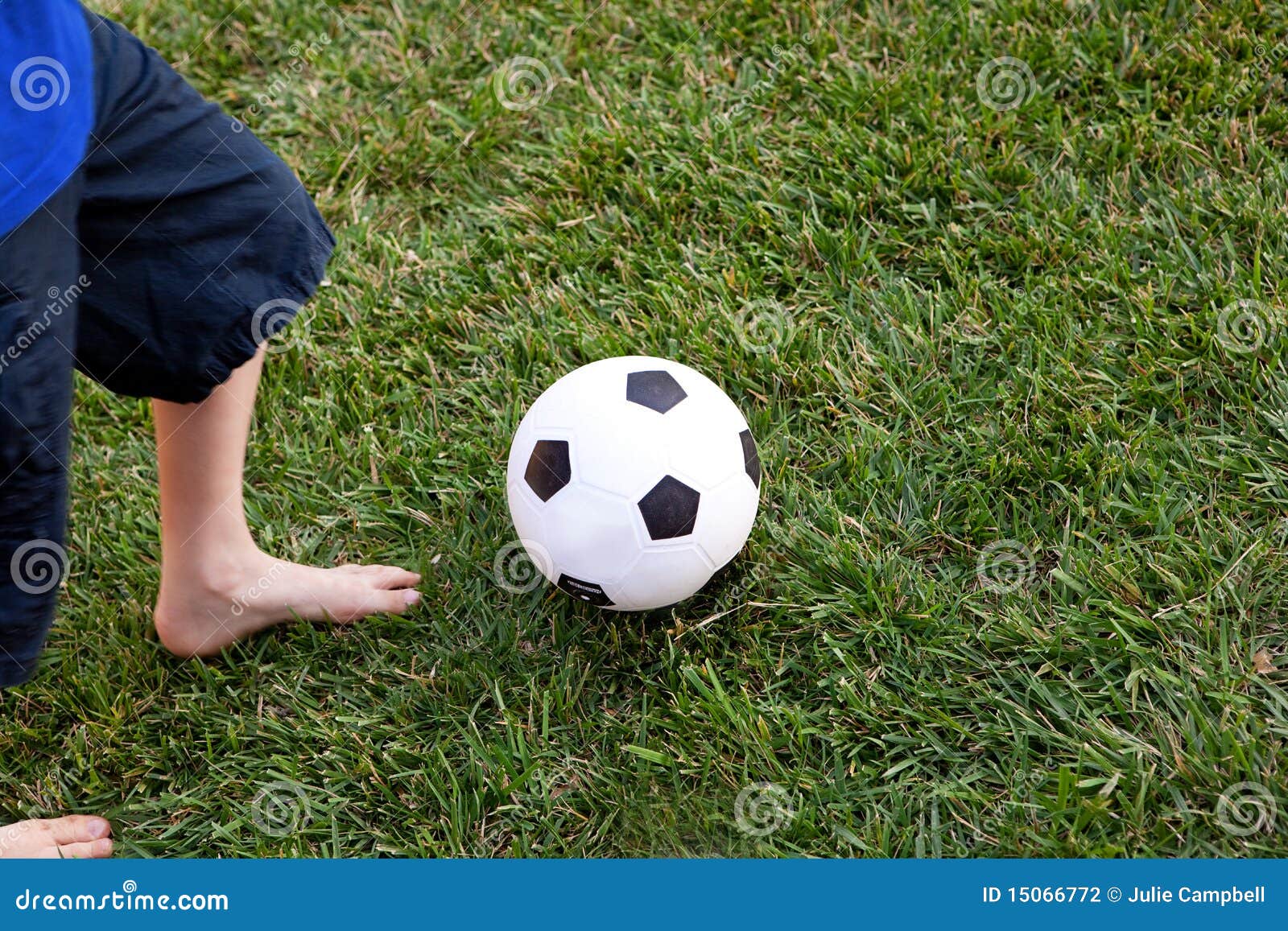 Close Up of a Soccer Ball and Player Stock Photo Image of playtime